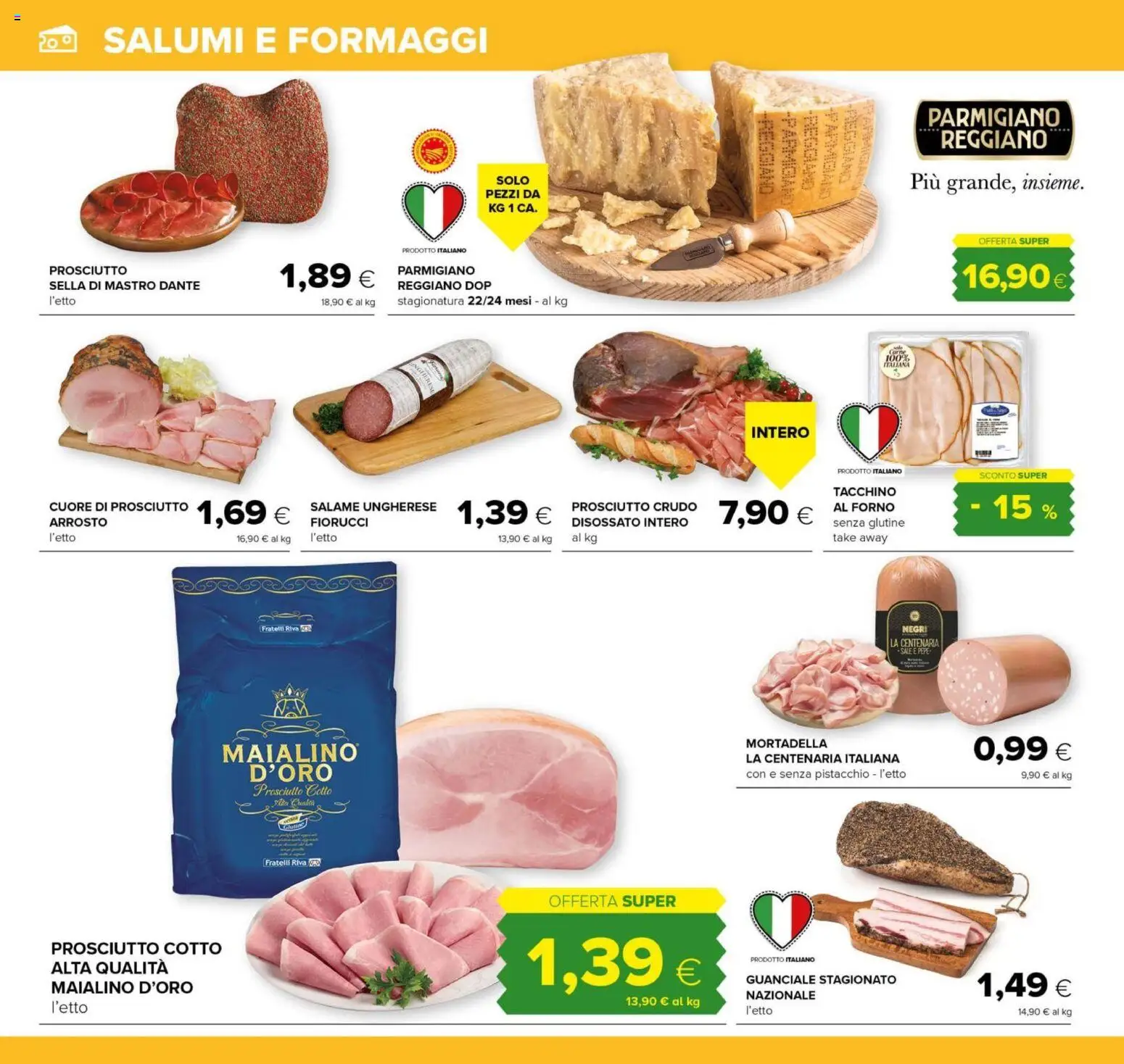 Volantino Oasi del 03.01.2026 | Pagina: 10 | Prodotti: Arrosto, Prosciutto Crudo, Tacchino, Parmigiano reggiano