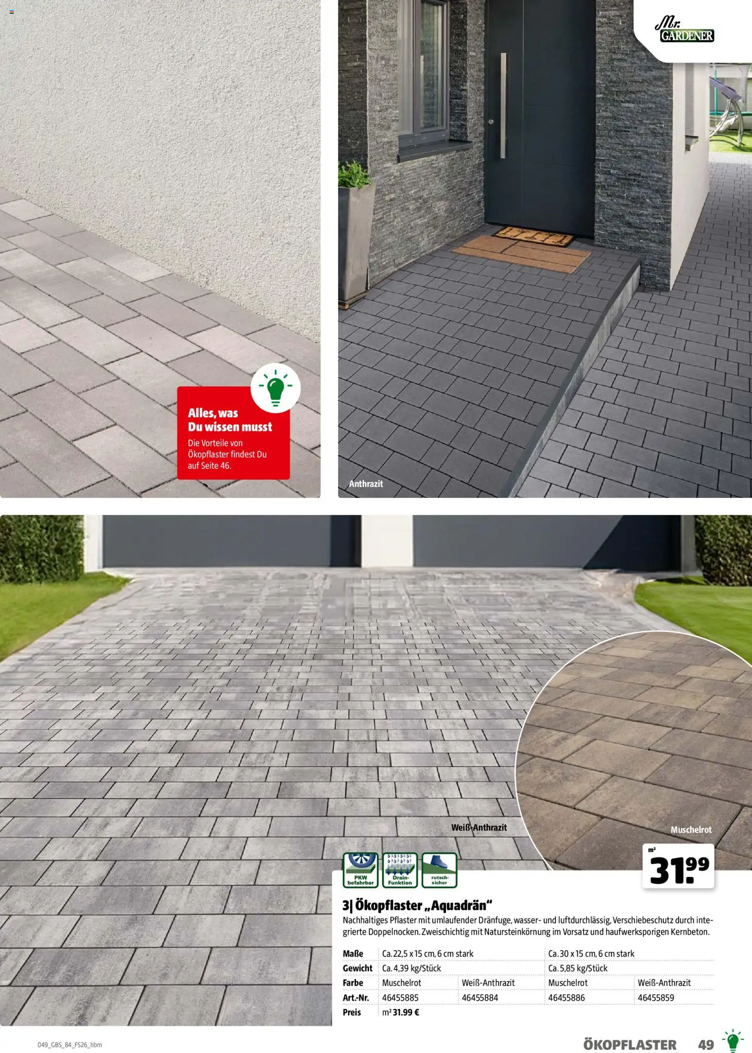 Hagebau Gartenbaustoffsortiment – gültig ab 02.03.2026 | Seite: 49 | Produkte: Gewicht, Wasser