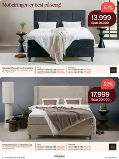 Forhåndsvisning av Møbelringen kundeavis gyldig fra 10.02.2026 | Side: 10 | Produkter: Overmadrass, Kontinentalseng, Seng, Sengegavl