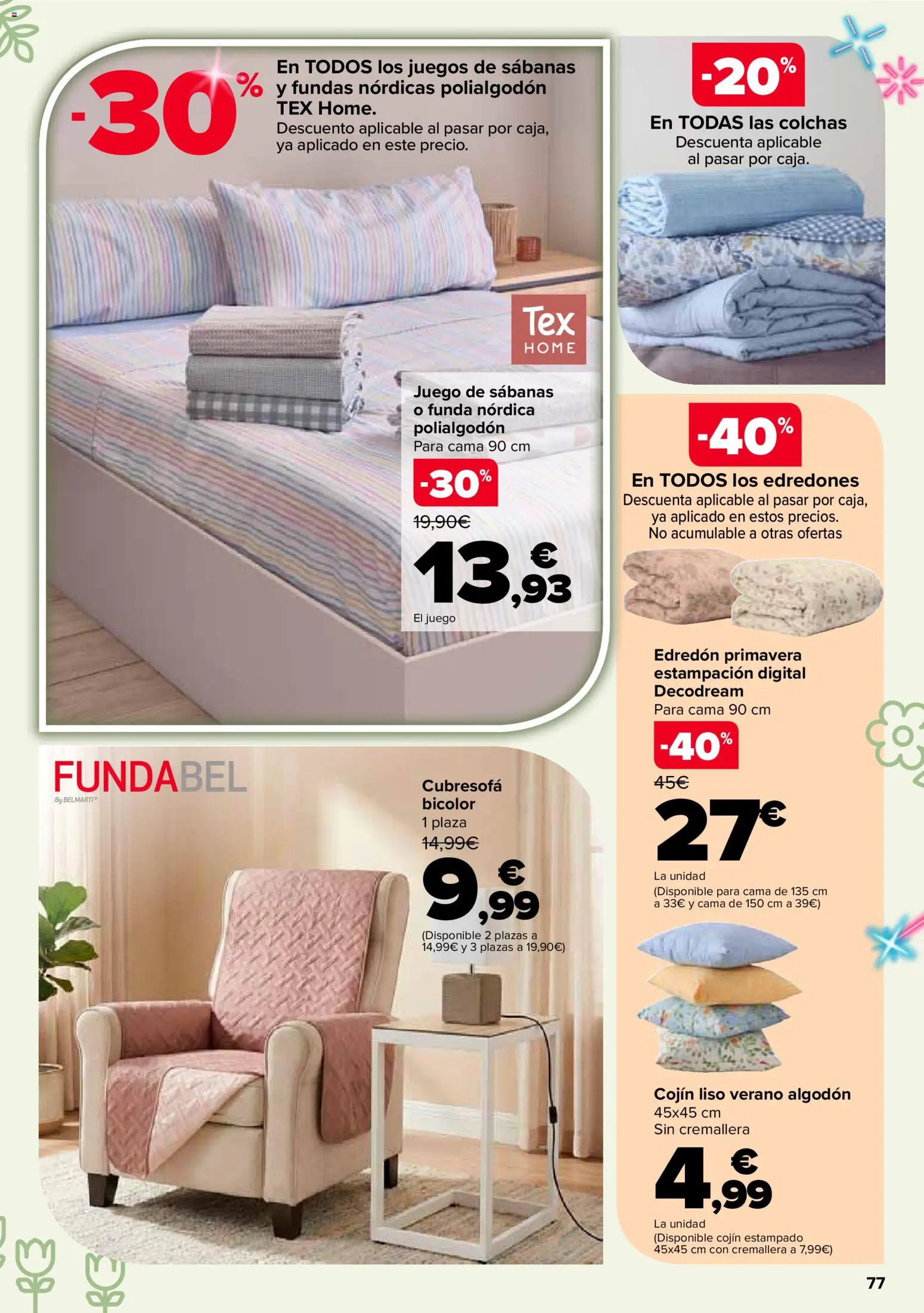 Carrefour folleto │ válido desde el 24.03.2026 | Página: 65 | Productos: Edredón, Juego de sábanas, Funda, Cama