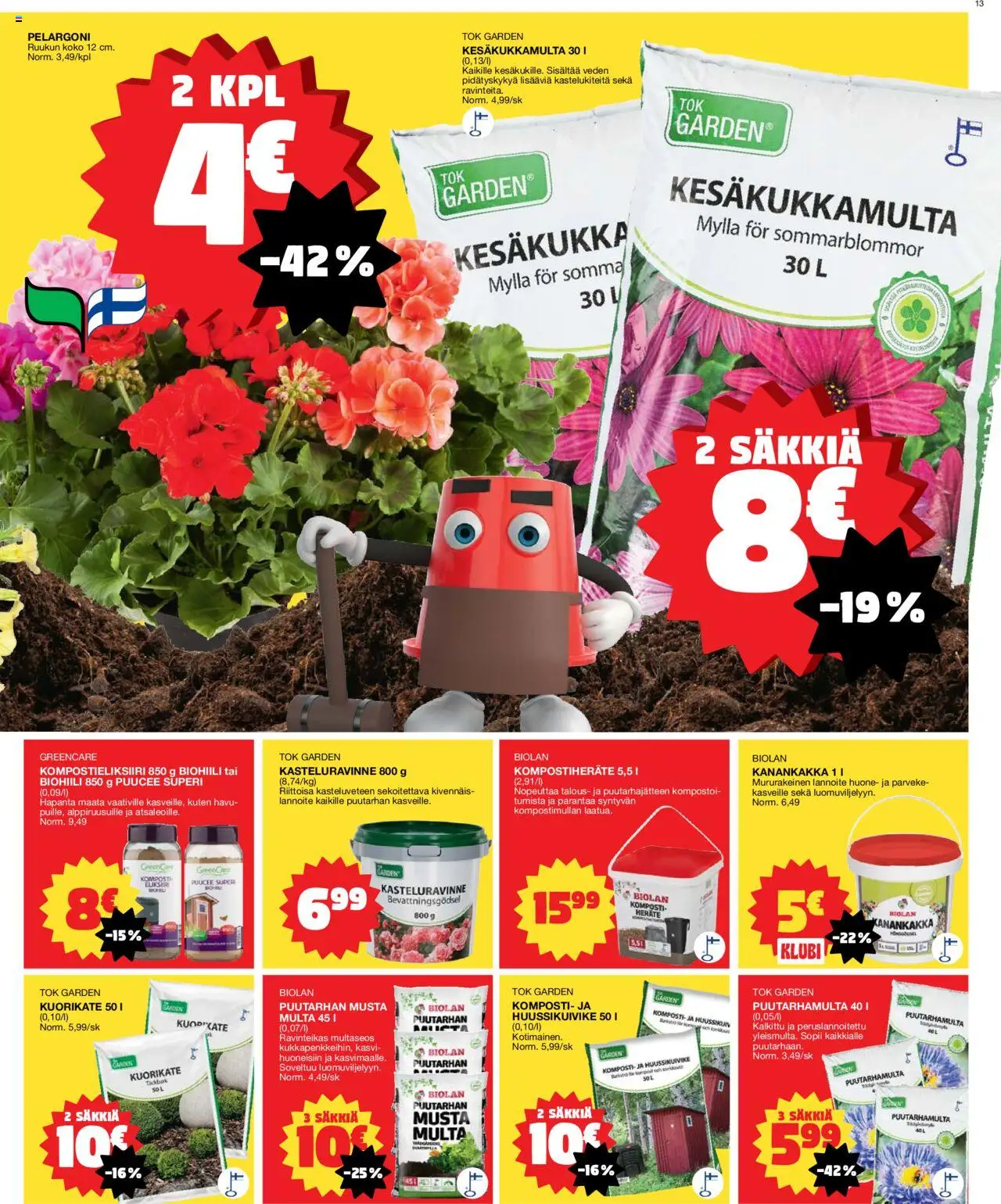  | Sivu: 13 | Tuotteet: Multa, Komposti, Lannoite