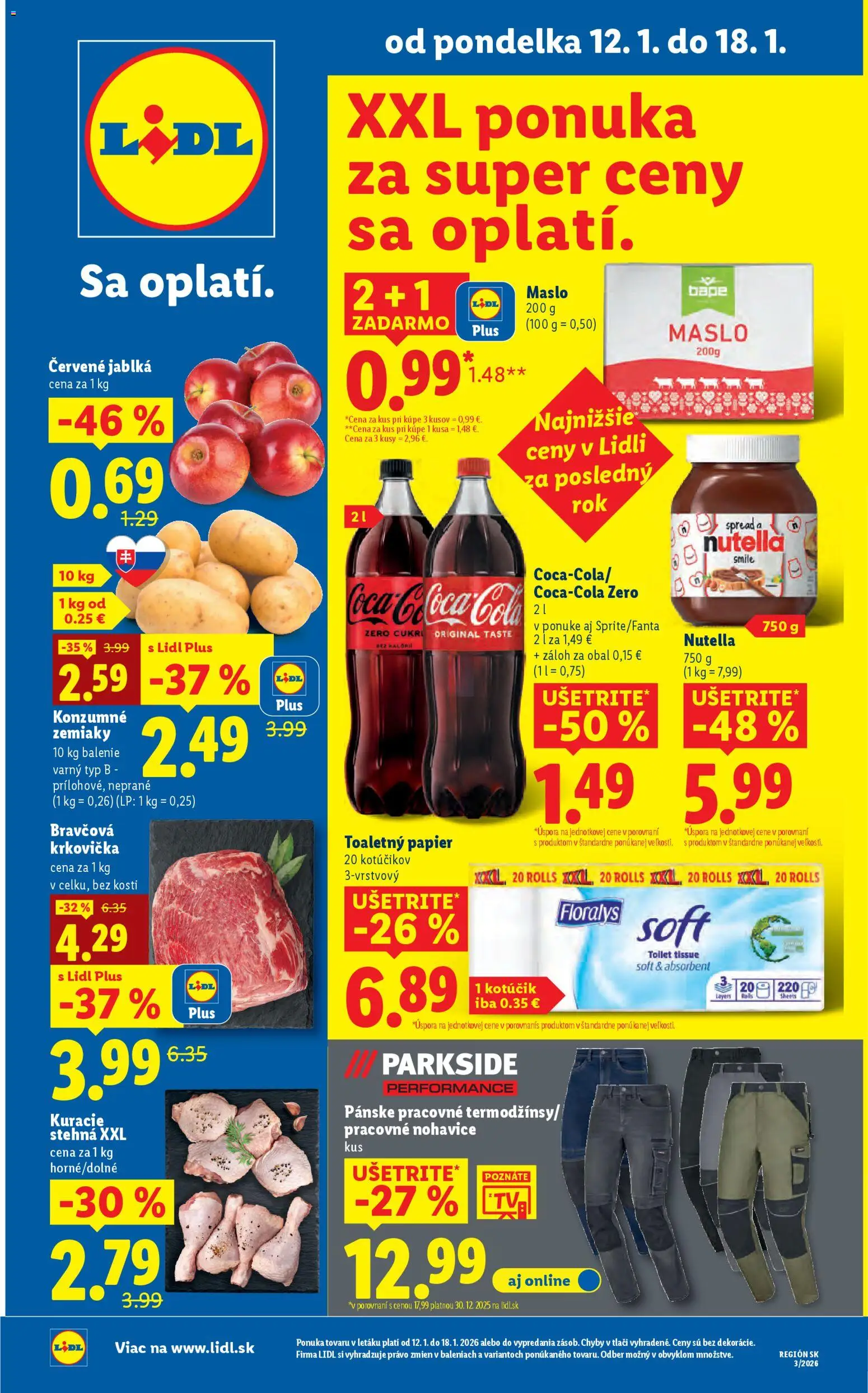 Nové Lidl akcie – leták je platný od 15.01.2026 | Strana: 37 | Produkty: Parkside, Zemiaky, Cola