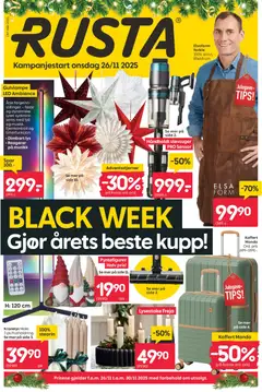 Forhåndsvisning av Rusta Black Week gyldig fra 26.11.2025