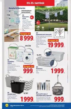 W5 Flexibilis kosár, Robusztus műanyagból, 2 stabil fogantyúval Méret: kb. 53x40x38 cm - amely érvényes a következő dátumtól: 19.03.2026 | Oldal: 44