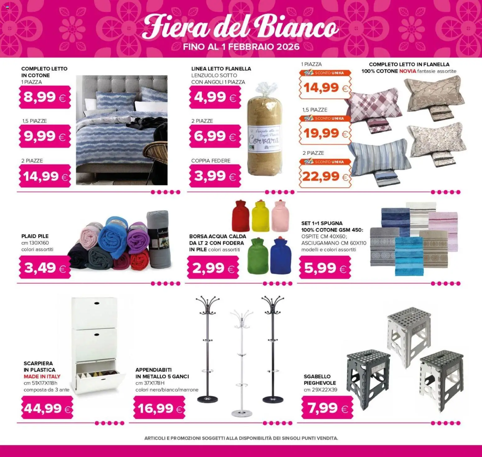 Volantino Oasi del 27.12.2025 | Pagina: 12 | Prodotti: Pile, Plaid, Borsa, Asciugamano