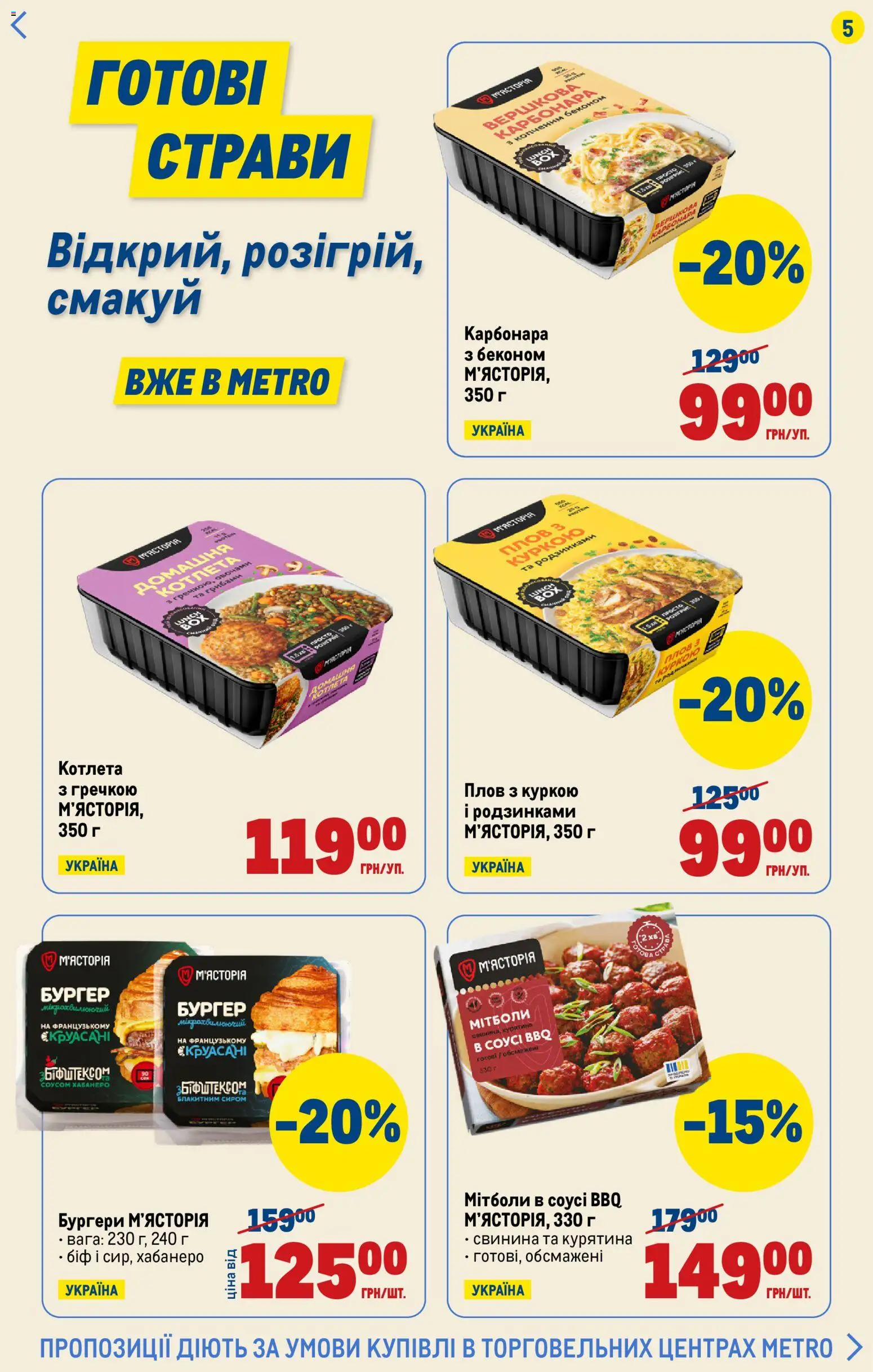 Metro Kаталог - дійснийкції з 15.01.2026 | Сторінка: 5 | Товари: Свинина, Круасан