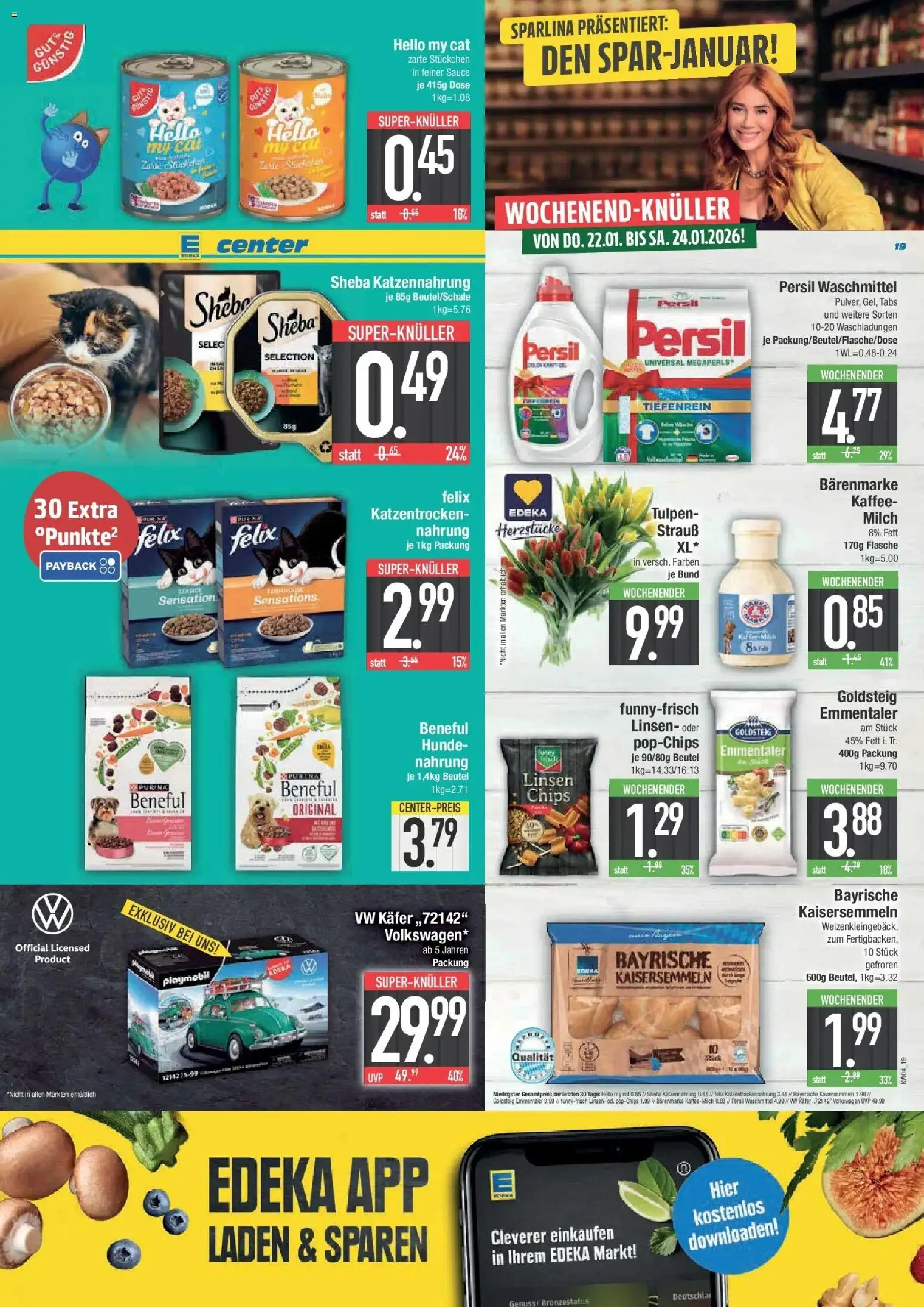 Edeka prospekt Augsburg-Göggingen	 – gültig ab 18.01.2026 | Seite: 23 | Produkte: Kaffee, Waschmittel, Chips, Persil