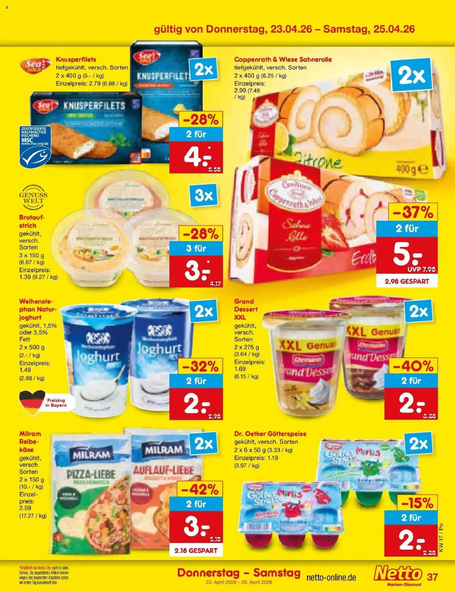Netto Marken-Discount Prospekt Selb	 – gültig ab 20.04.2026 | Seite: 49 | Produkte: Käse, Joghurt, Milram