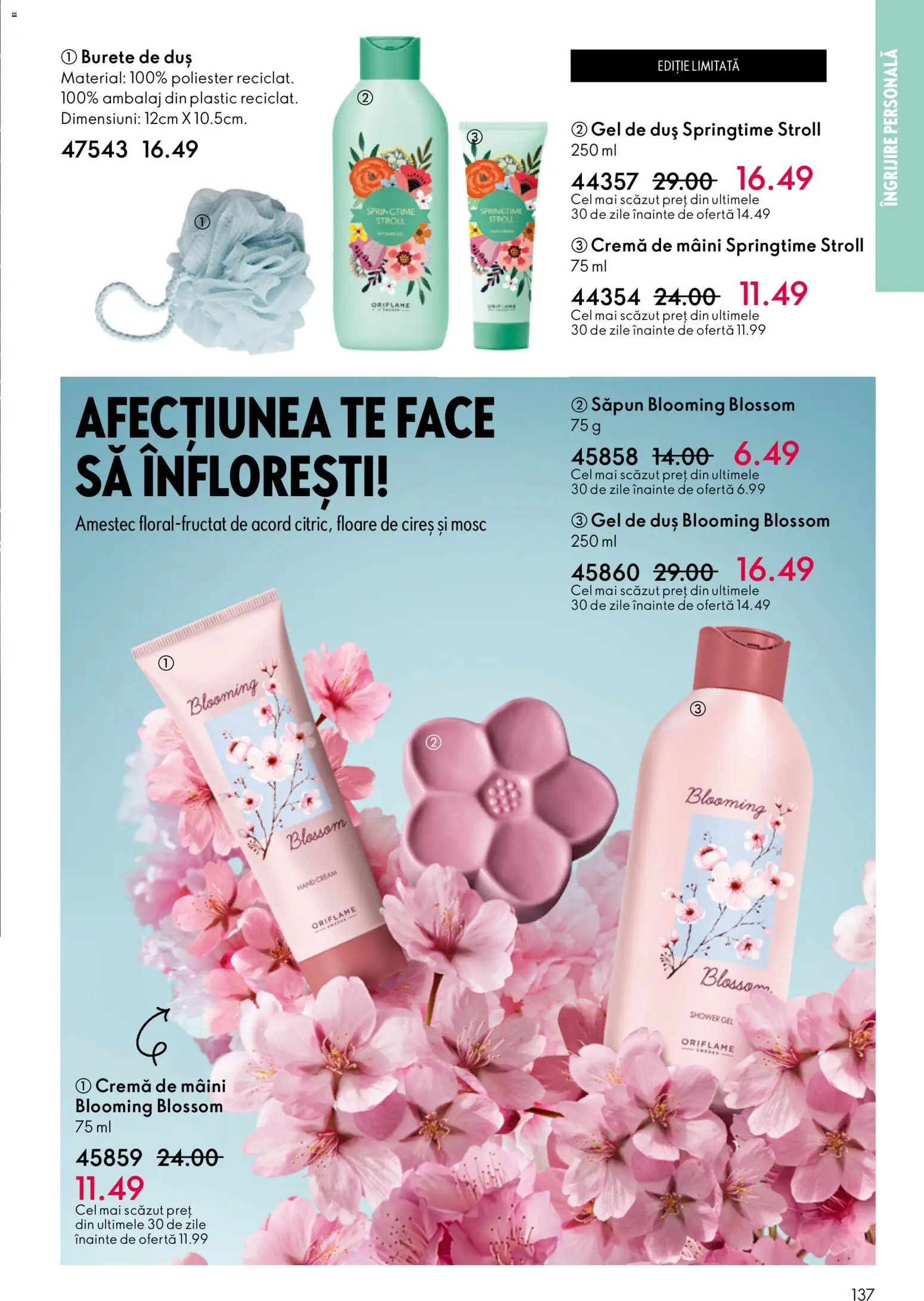Noul catalog Oriflame – valabil de la 23.12.2025 | Pagină: 137 | Produse: Burete, Cremă, Cremă de mâini, Săpun