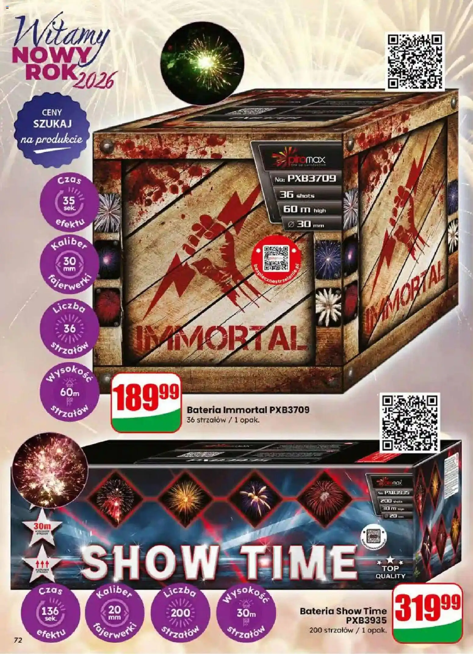 Dino Gazetka od 17.12.2025 | Strona: 72 | Produkty: Fajerwerki, Bateria