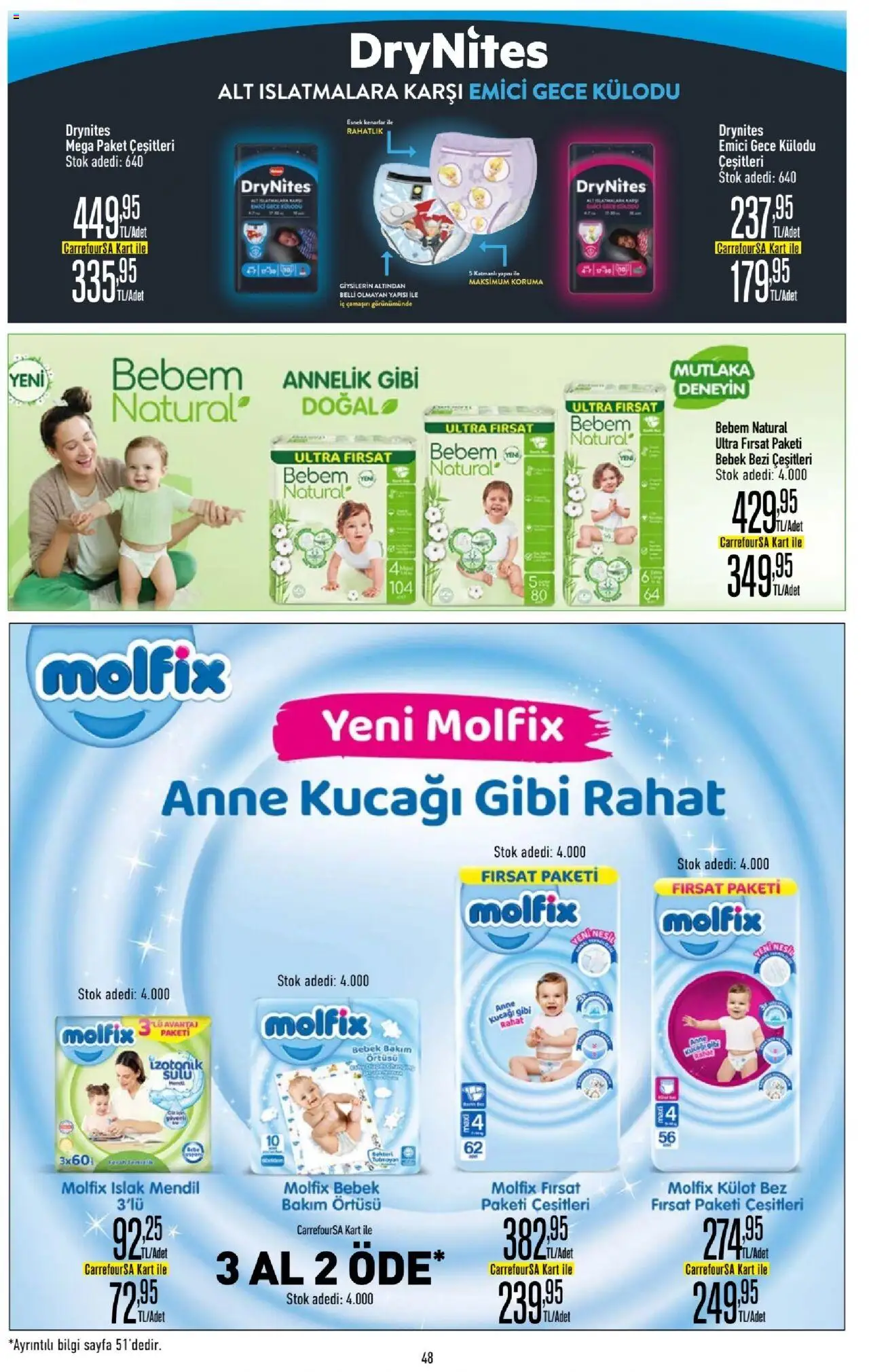 CarrefourSA Katalog - 10.06.2025 tarihinden itibaren geçerlidir | Sayfa: 49 | Ürünler: Mendil, Iç çamaşırı, Külot