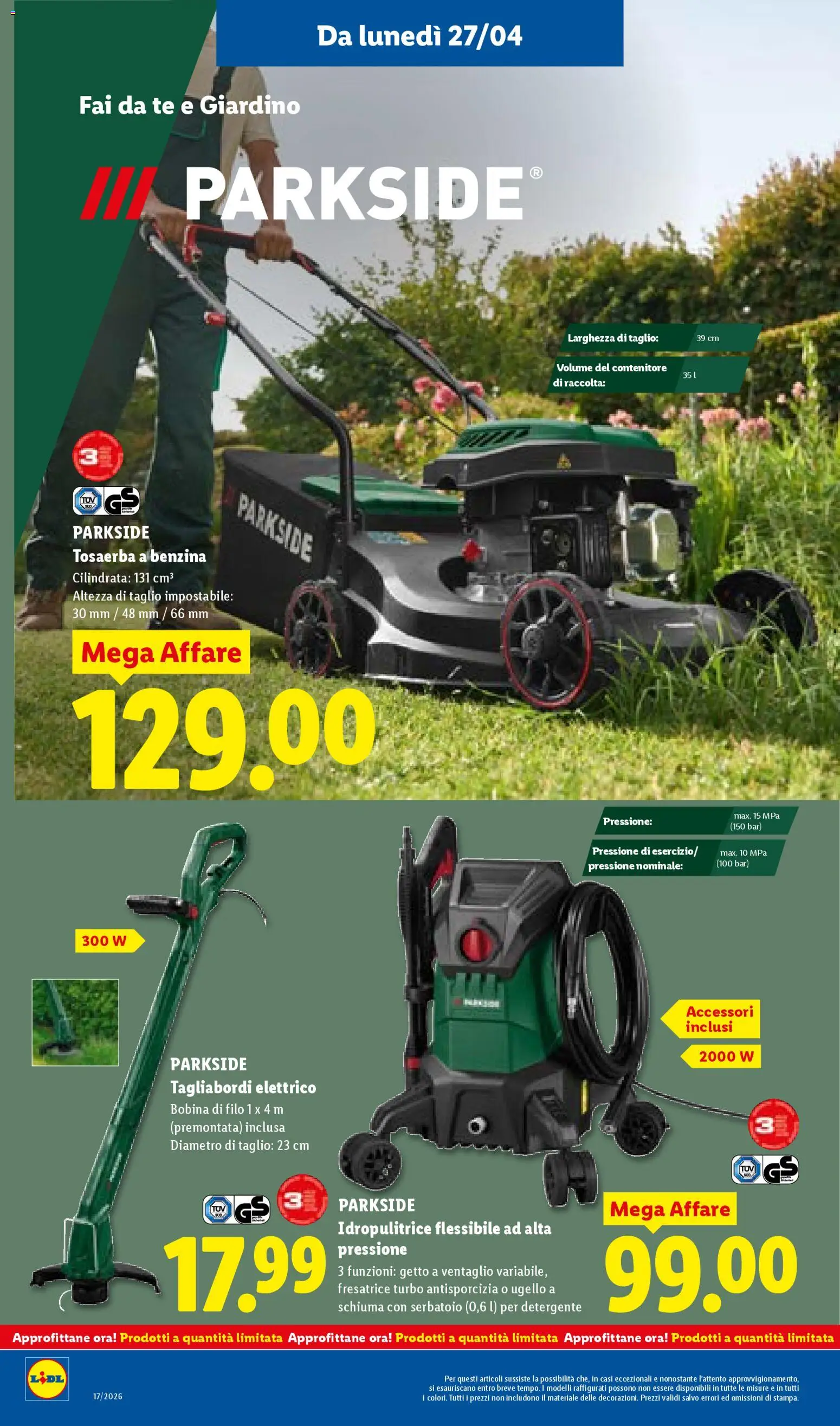 Volantino Lidl del 23.04.2026 | Pagina: 46 | Prodotti: Detergente, Tè, Idropulitrice, Contenitore