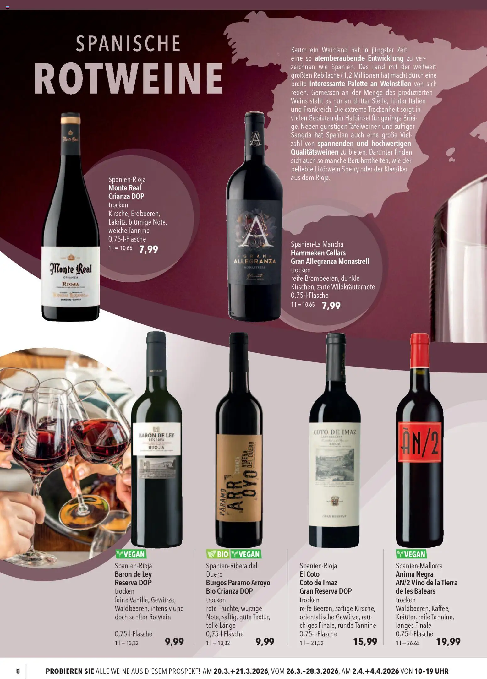 CITTI Markt Weine zum Osterfest – gültig ab 18.03.2026 | Seite: 8 | Produkte: Rotwein, Uhr