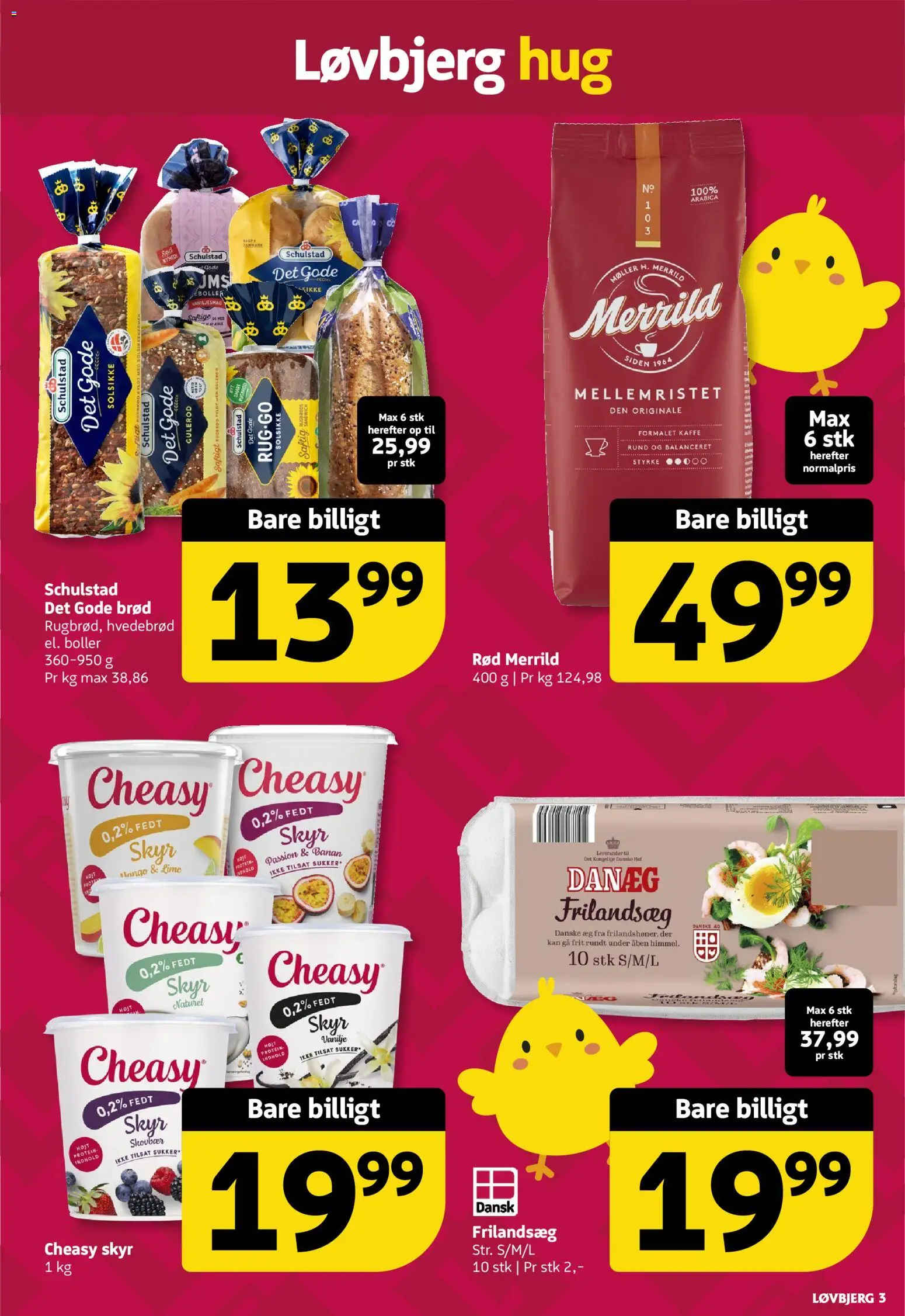 Løvbjerg tilbudsavis – gyldig fra 27.03.2026 | Side: 3 | Produkter: Mango, Æg, Kaffe, Rugbrød