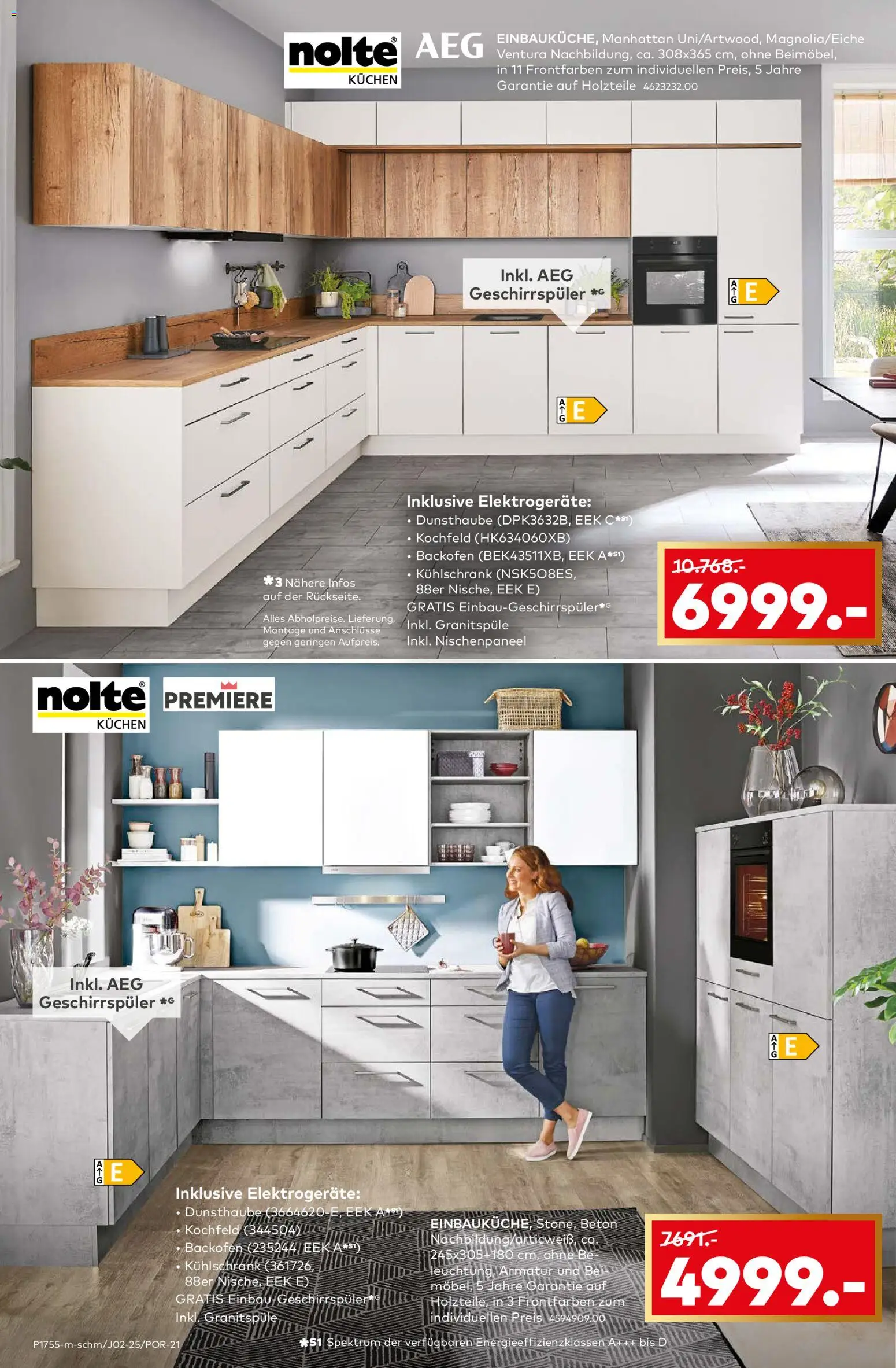 Porta! Möbiläums-Spar-Show mit Guido Cantz und 25% auf ALLE Möbel - Bad Vilbel-Dortelweil – gültig ab 27.10.2025 | Seite: 8 | Produkte: AEG, Armatur, Backofen, Kuchen