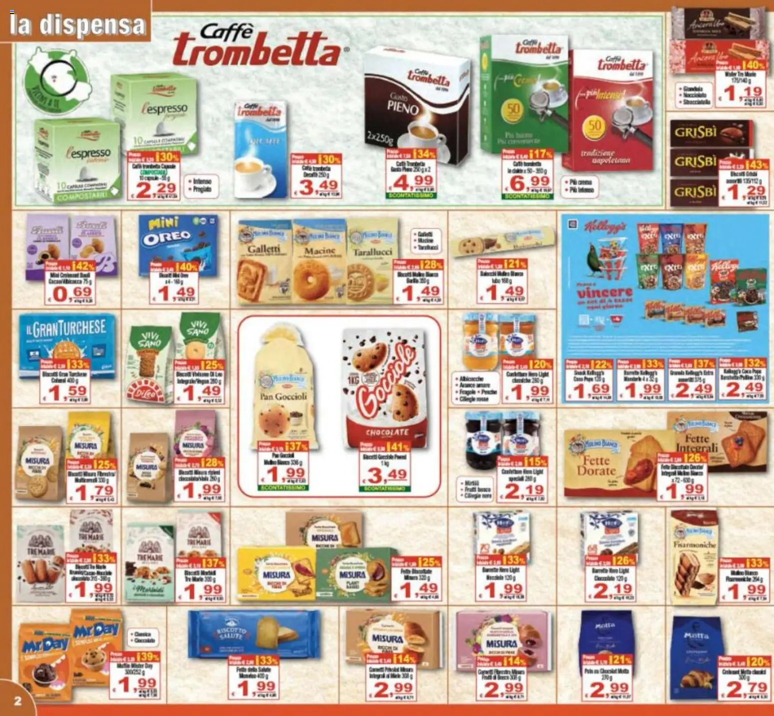 Volantino CTS del 06.03.2026 | Pagina: 2 | Prodotti: Caffè, Cioccolato, Arance, Fette biscottate