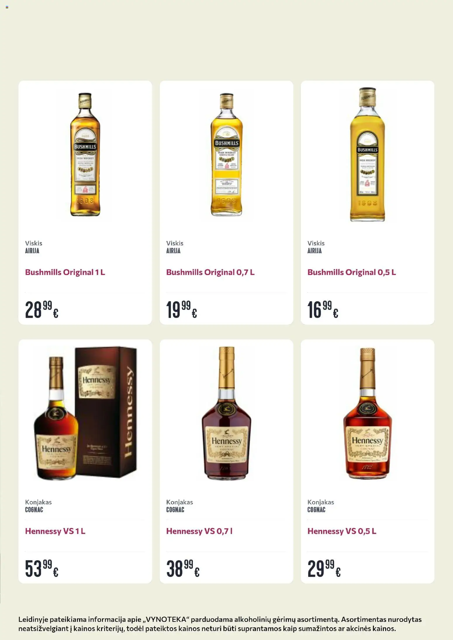 VYNOTEKA akcijos nuo 03.11.2025 | Puslapis: 10 | Prekių: Viskis