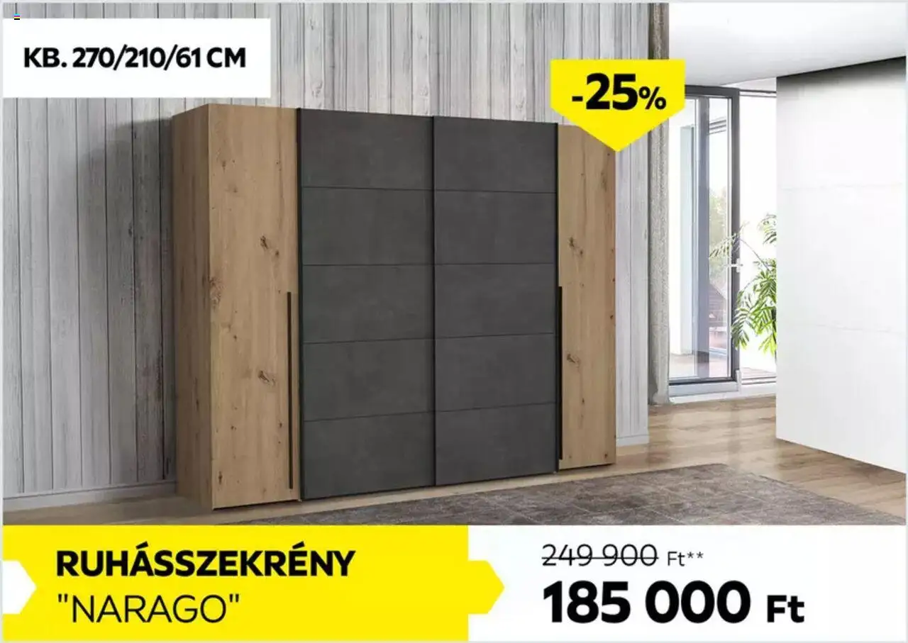Möbelix akciós ujság - amely érvényes a következő dátumtól: 21.08.2025 | Oldal: 1 | Termékek: Ruhásszekrény