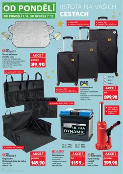 Náhled letáku Cestovní kufr, skořepinový, 3stupňová teleskopická rukojeť, 4 dvojitá vícesměrná kolečka různé druhy, cena za 1 kus od 26.11.2025 | Strana: 8 | Produkty: Organizér, Kufr, Autobaterie, Hydraulický zvedák