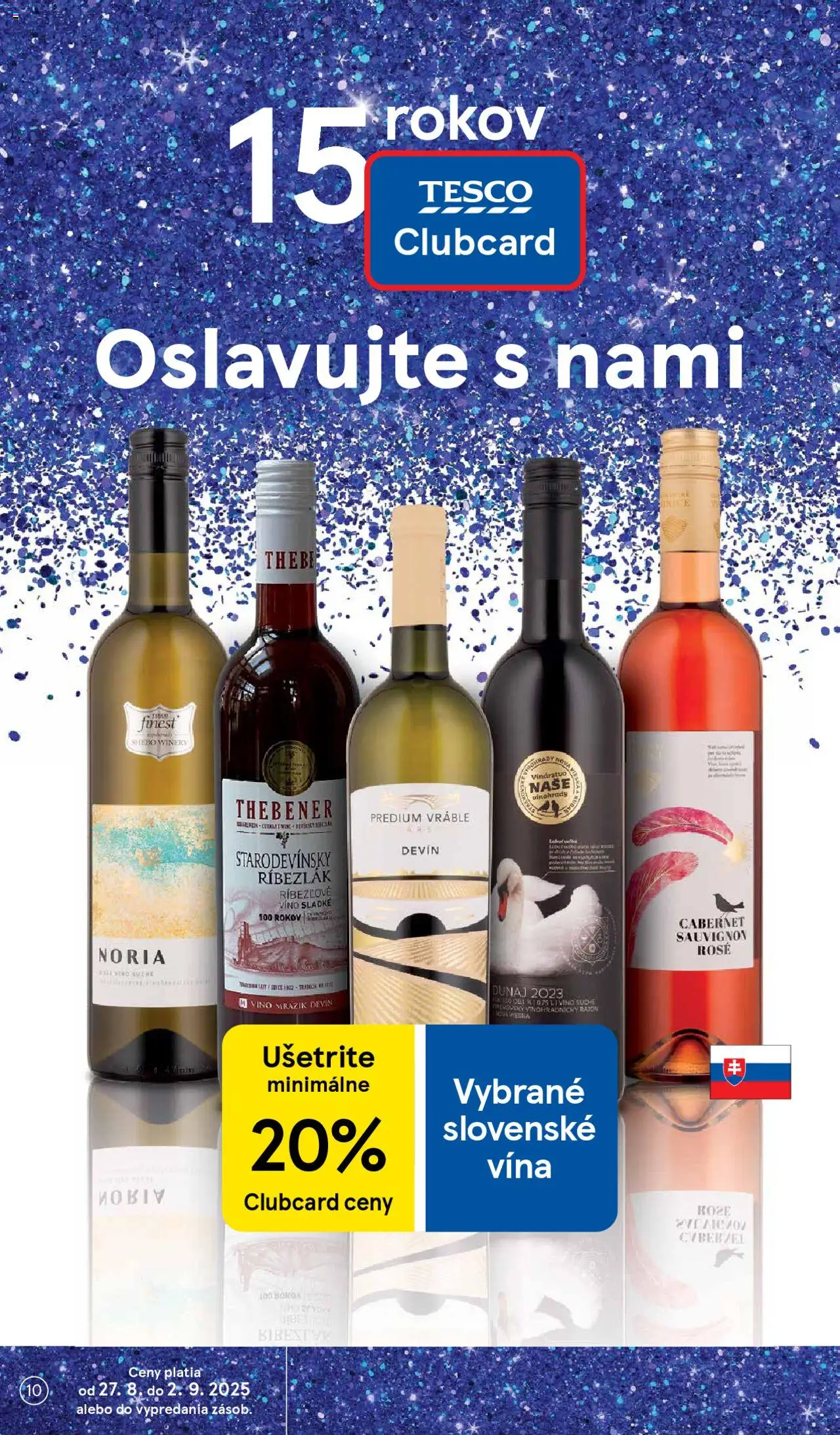 Tesco Hypermarket - leták │ platný od 27.08.2025 | Strana: 10 | Produkty: Biele víno, Víno, Ríbezľové víno