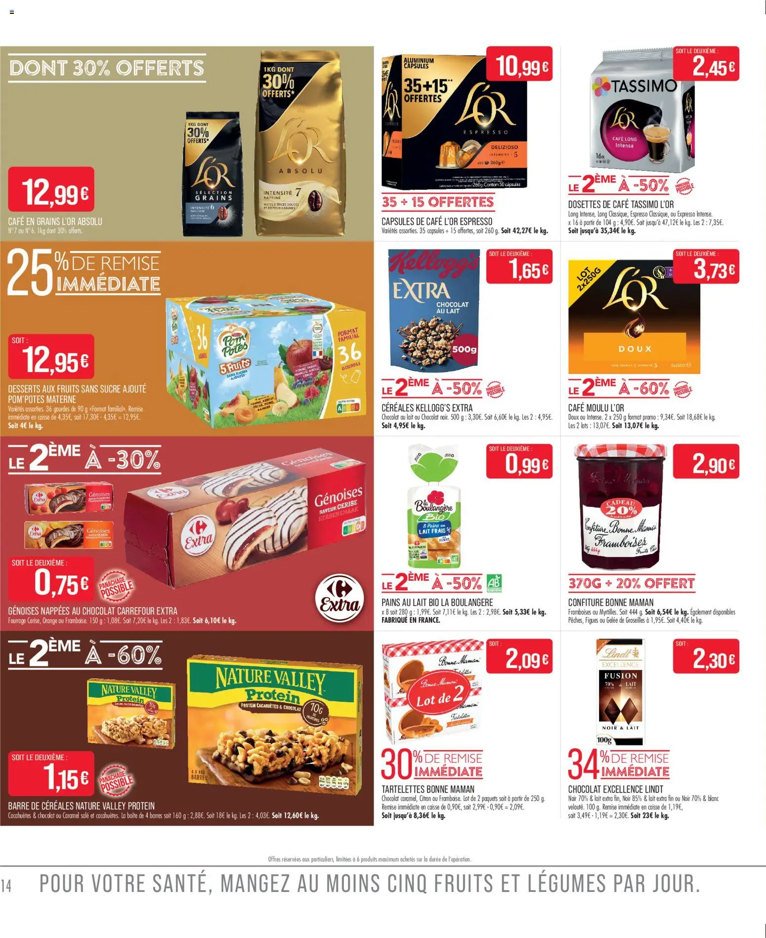 {H1} | Page: 16 | Produits: Tassimo, Pom'potes, Chocolat, Gelée