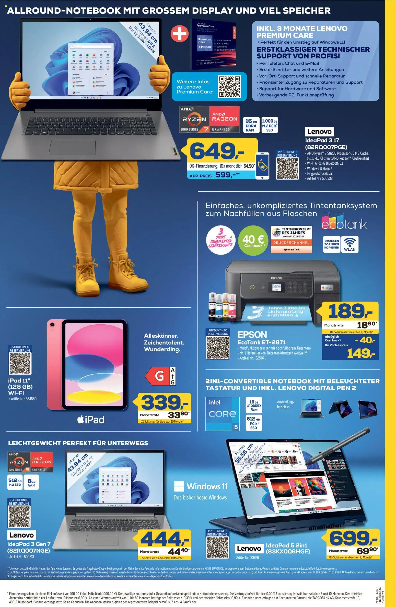 Euronics  Neues Jahr, neue Rabatte - Berlet – gültig ab 24.12.2025 | Seite: 5 | Produkte: Lenovo, Epson, Ipad, Notebook