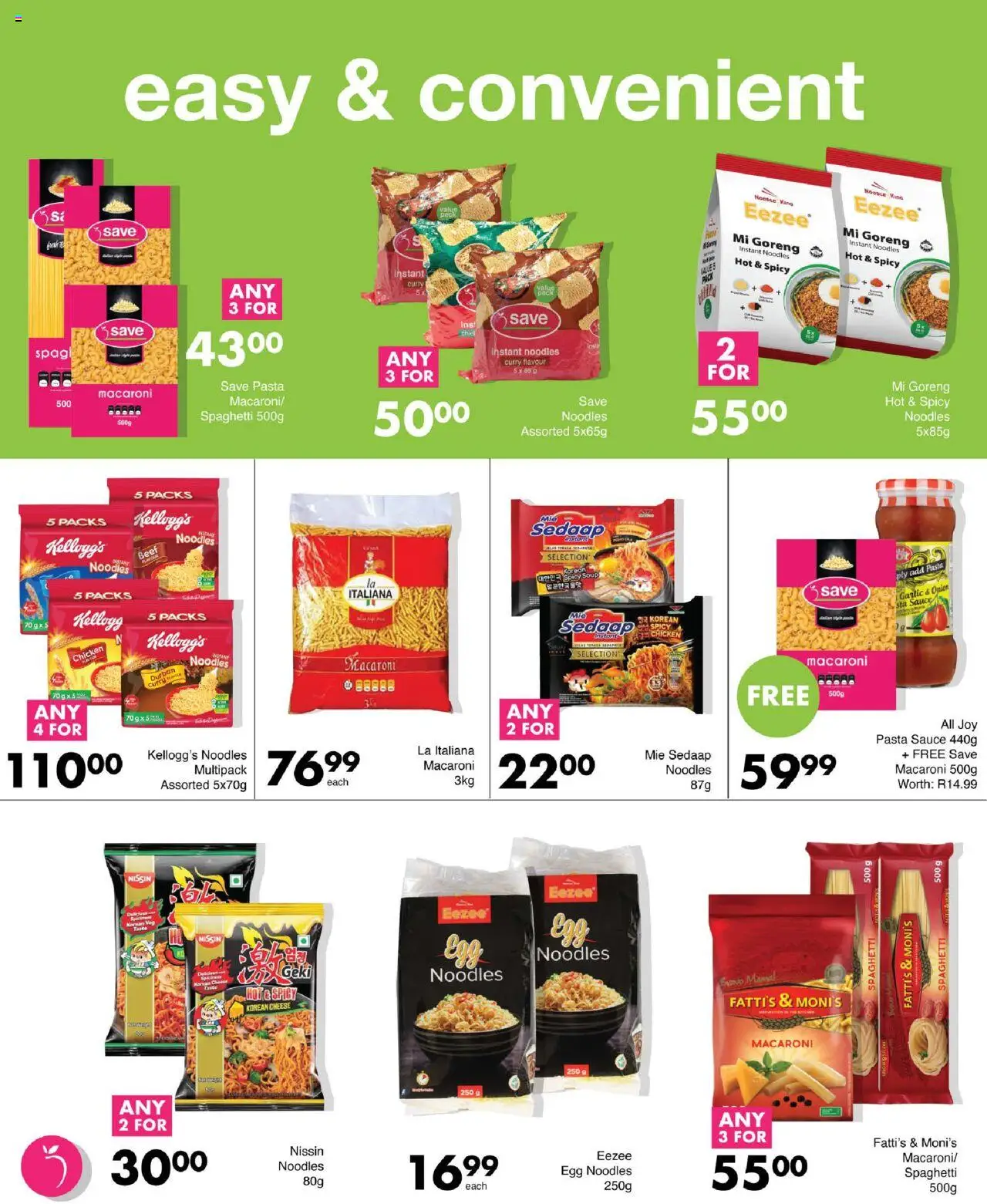 New Save catalogue – valid from 11.09.2025 | Page: 25 | Products: Pasta sauce, Noodles, Beef, Garlic