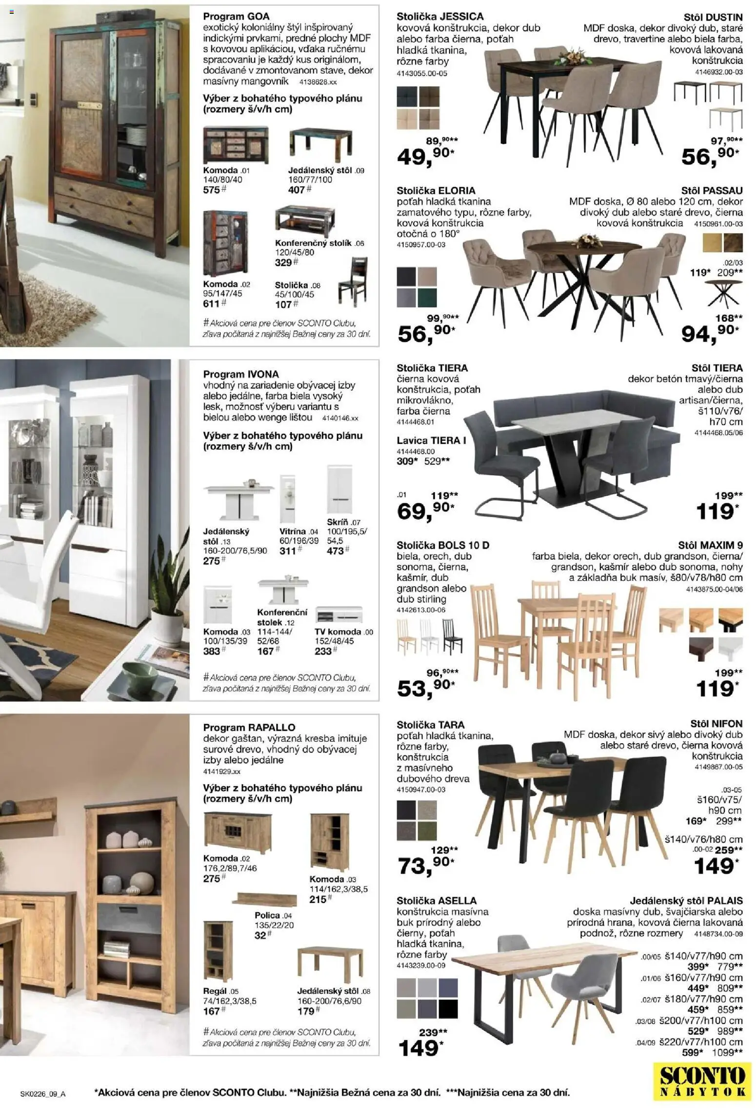 Nové Sconto nábytok akcie – leták je platný od 21.01.2026 | Strana: 9 | Produkty: Nábytok, Tv, Regál, Jedálenský stôl