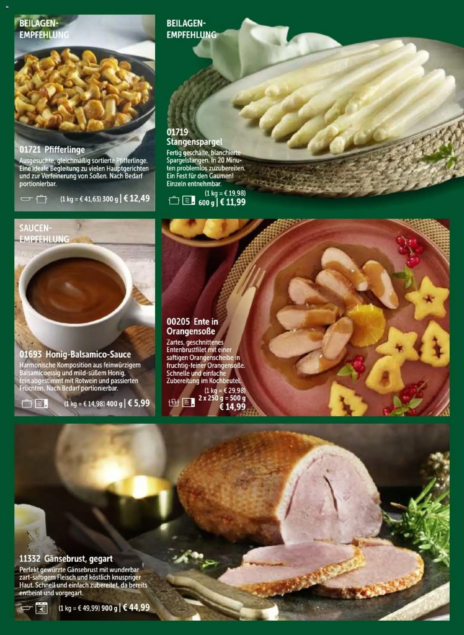 Bofrost Weihnachten 2025 – gültig ab 23.10.2025 | Seite: 8 | Produkte: Rotwein, Pfifferlinge, Fleisch, Ente
