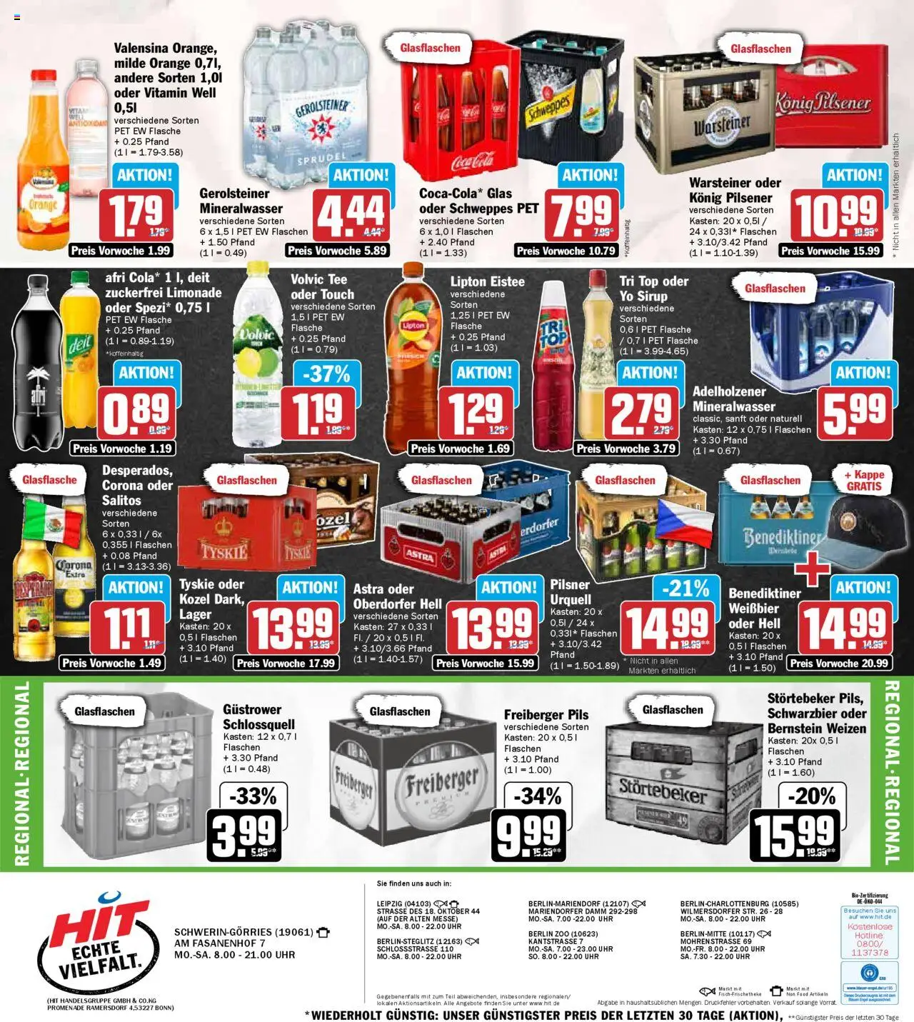 HIT - Mecklenburg-Vorpommern - gültig ab dem 25.08.2025 | Seite: 19 | Produkte: Coca cola, Pils, Adelholzener, Sirup