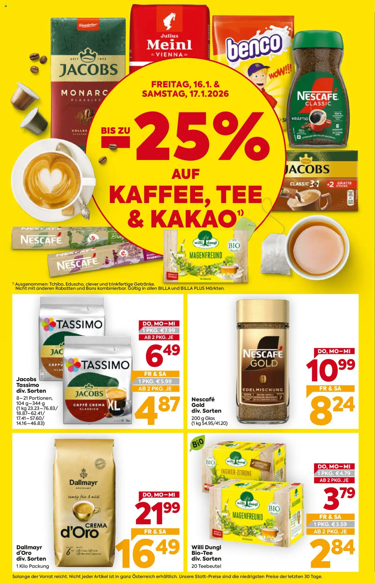 Billa Flugblatt - Kärnten gültig ab 15.01.2026 | Seite: 2 | Produkte: Tee