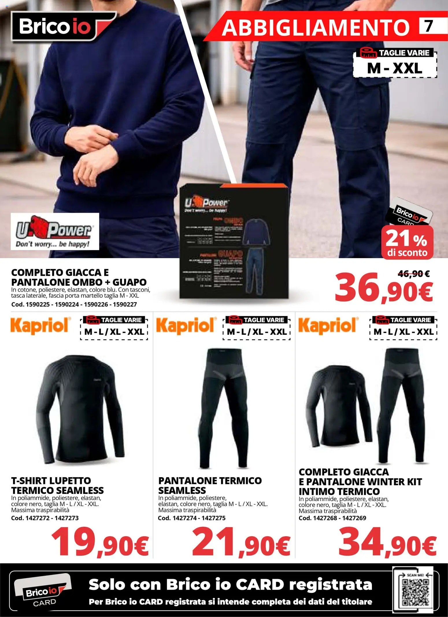 Volantino Brico io del 22.01.2026 | Pagina: 7 | Prodotti: Giacca, Intimo, Martello