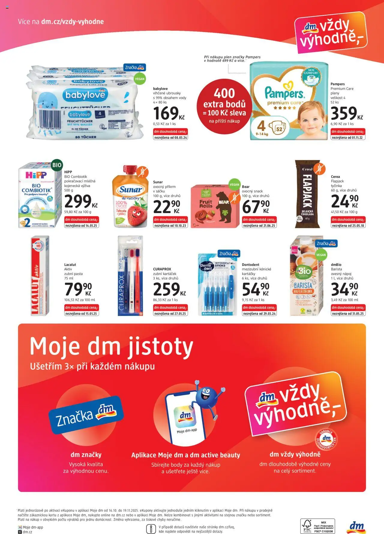dm drogerie leták - Express od 16.10.2025 | Strana: 4 | Produkty: Ubrousky, Lacalut, Curaprox, Pleny