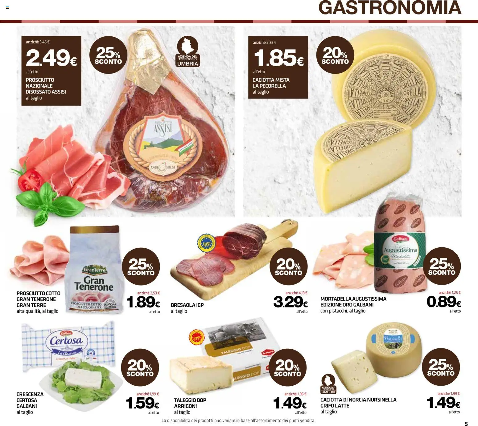 Volantino Superconti del 26.02.2026 | Pagina: 5 | Prodotti: Prosciutto Cotto, Bresaola, Mortadella, Crescenza