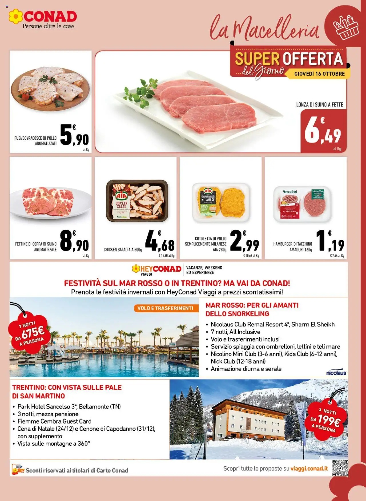 Volantino Conad del 09.10.2025 | Pagina: 7 | Prodotti: Pollo, Suino, Tacchino, Hamburger