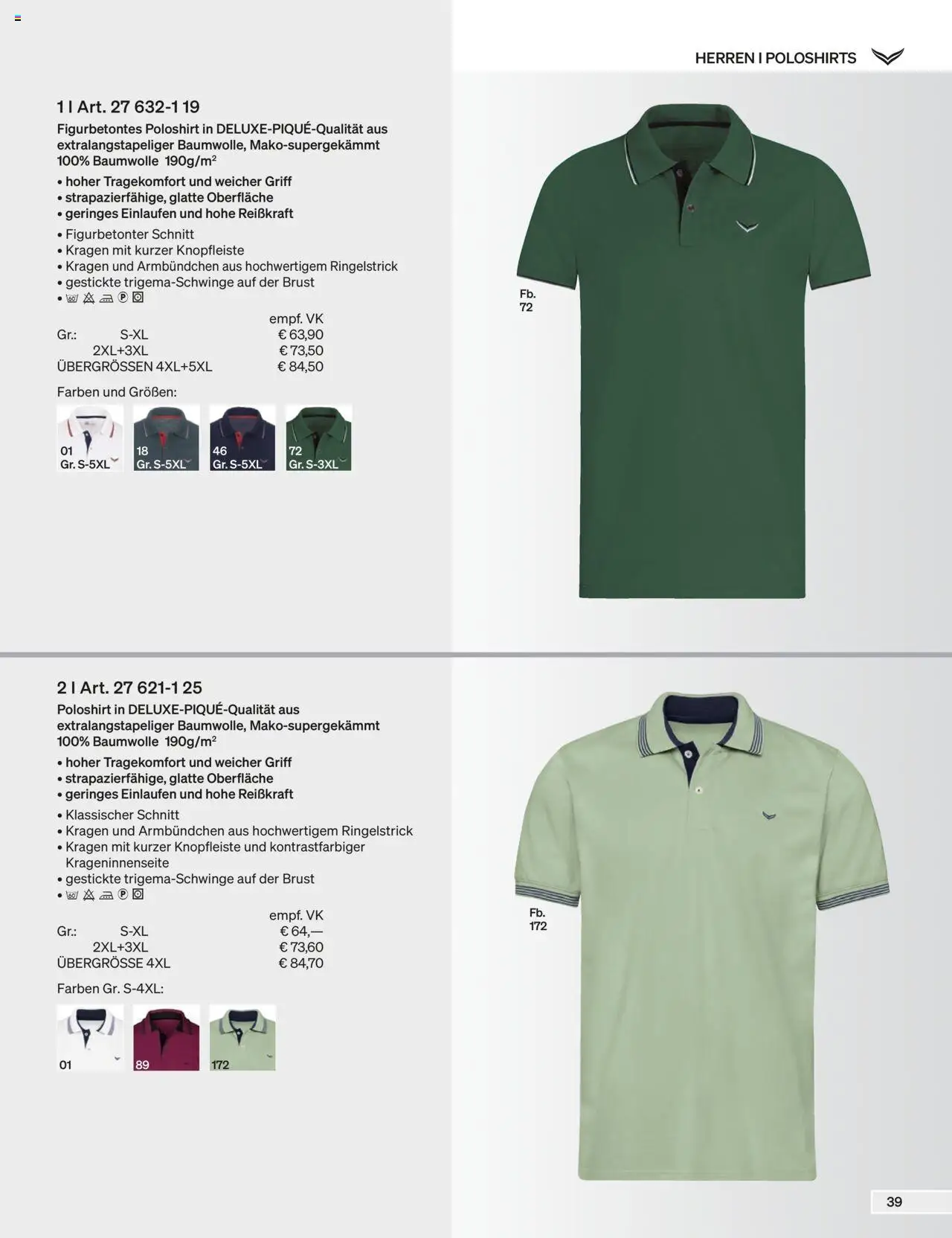 Trigema Prospekt 	 - gültig ab dem 01.09.2025 | Seite: 39 | Produkte: Poloshirt