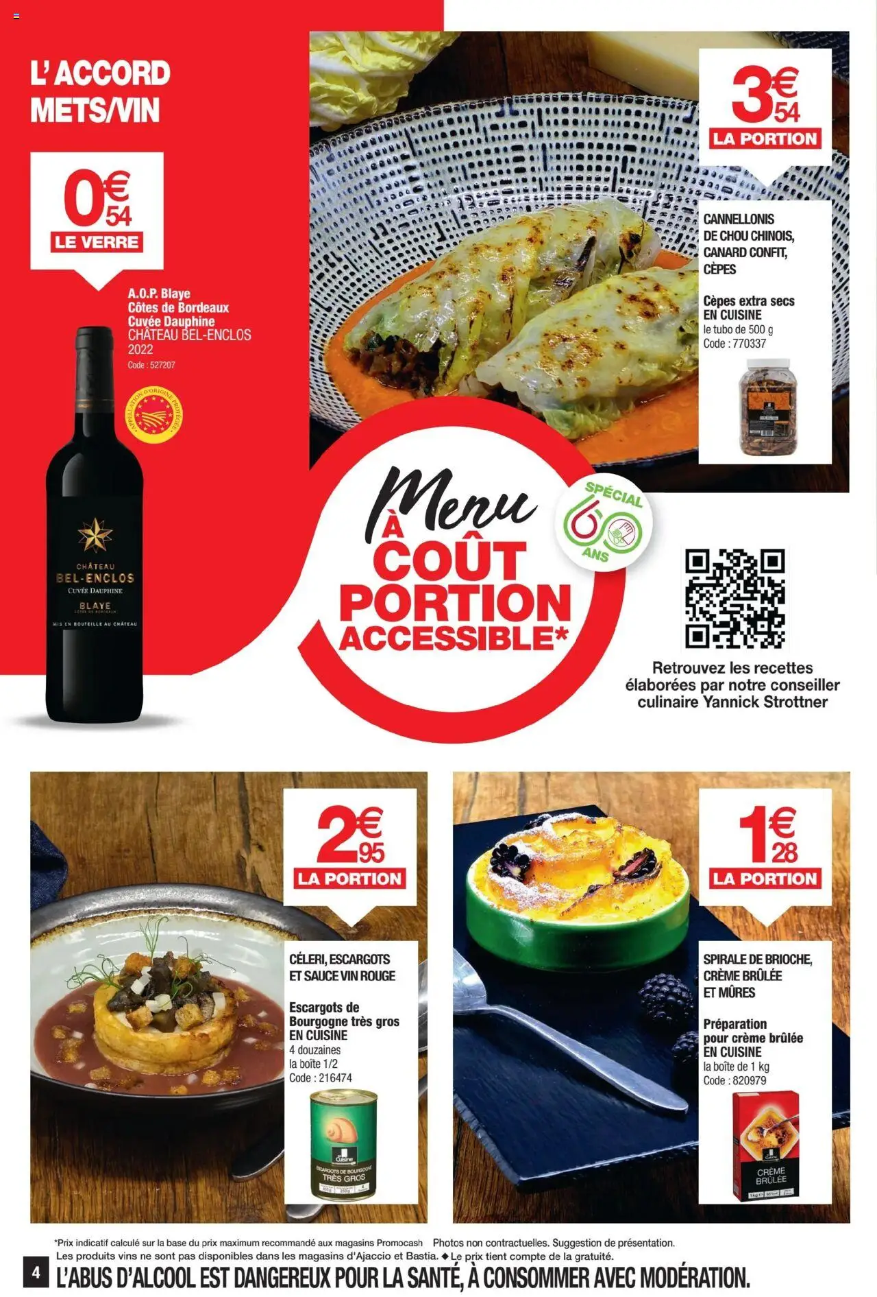  | Page: 4 | Produits: Base, Escargots, Vin, Crème