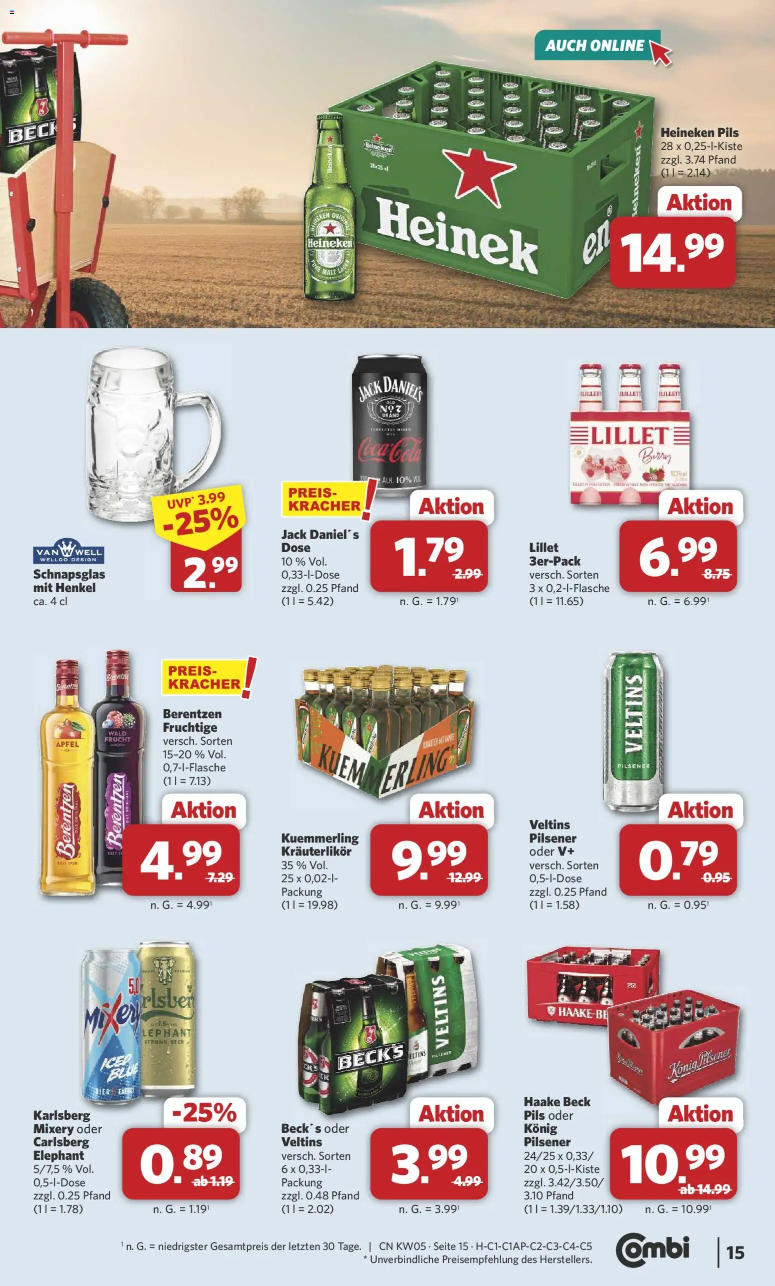 Combi Prospekt 	 – gültig ab 26.01.2026 | Seite: 15 | Produkte: Coca cola, Jack Daniel's, Kuemmerling, Veltins