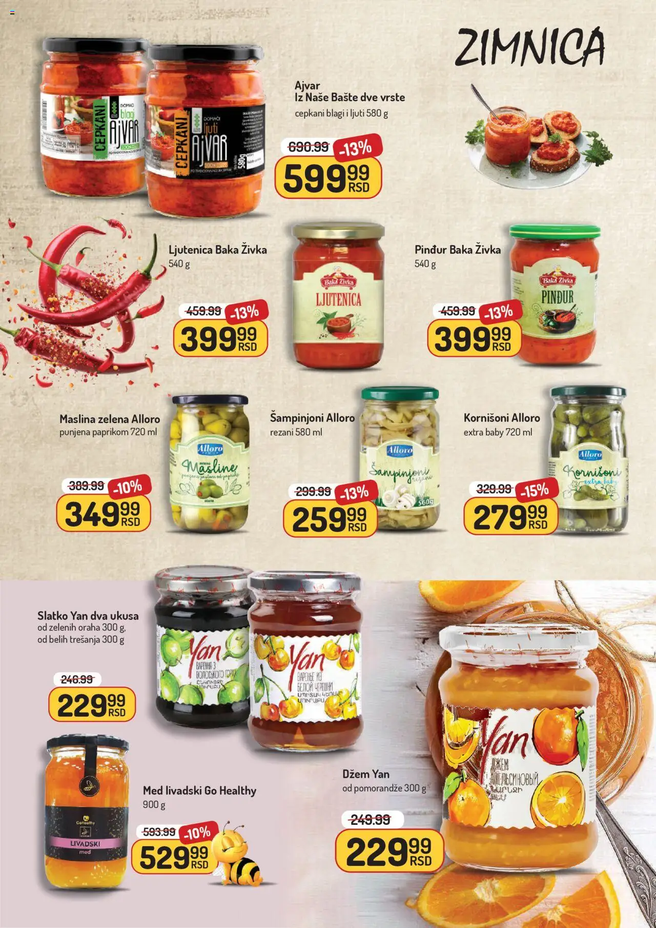Aman katalog - važi od 29.09.2025 | Strana: 16 | Proizvode: Ajvar, Dzem, Kornišoni, Šampinjoni