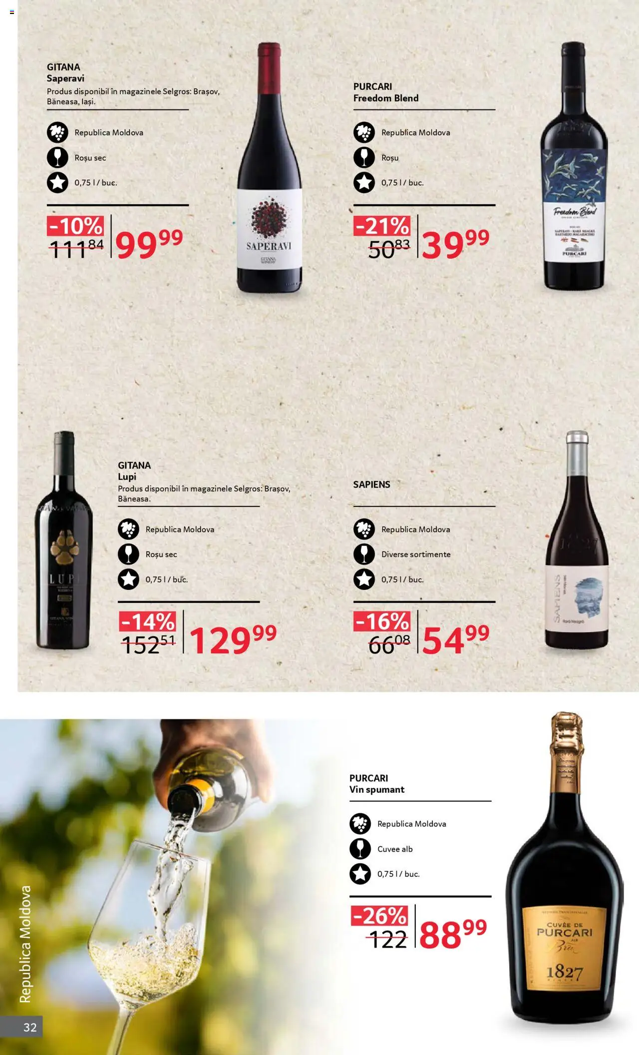 Noul catalog Selgros – valabil de la 01.10.2025 | Pagină: 32 | Produse: Vin