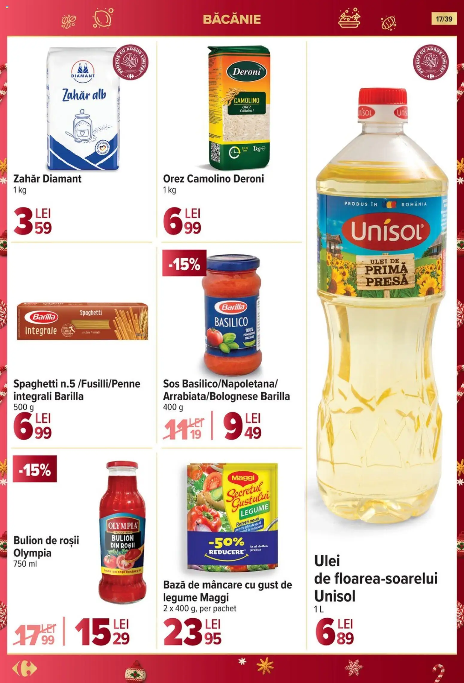 Noul catalog Carrefour – valabil de la 19.11.2025 | Pagină: 17 | Produse: Ulei, Legume, Sos, Zahăr