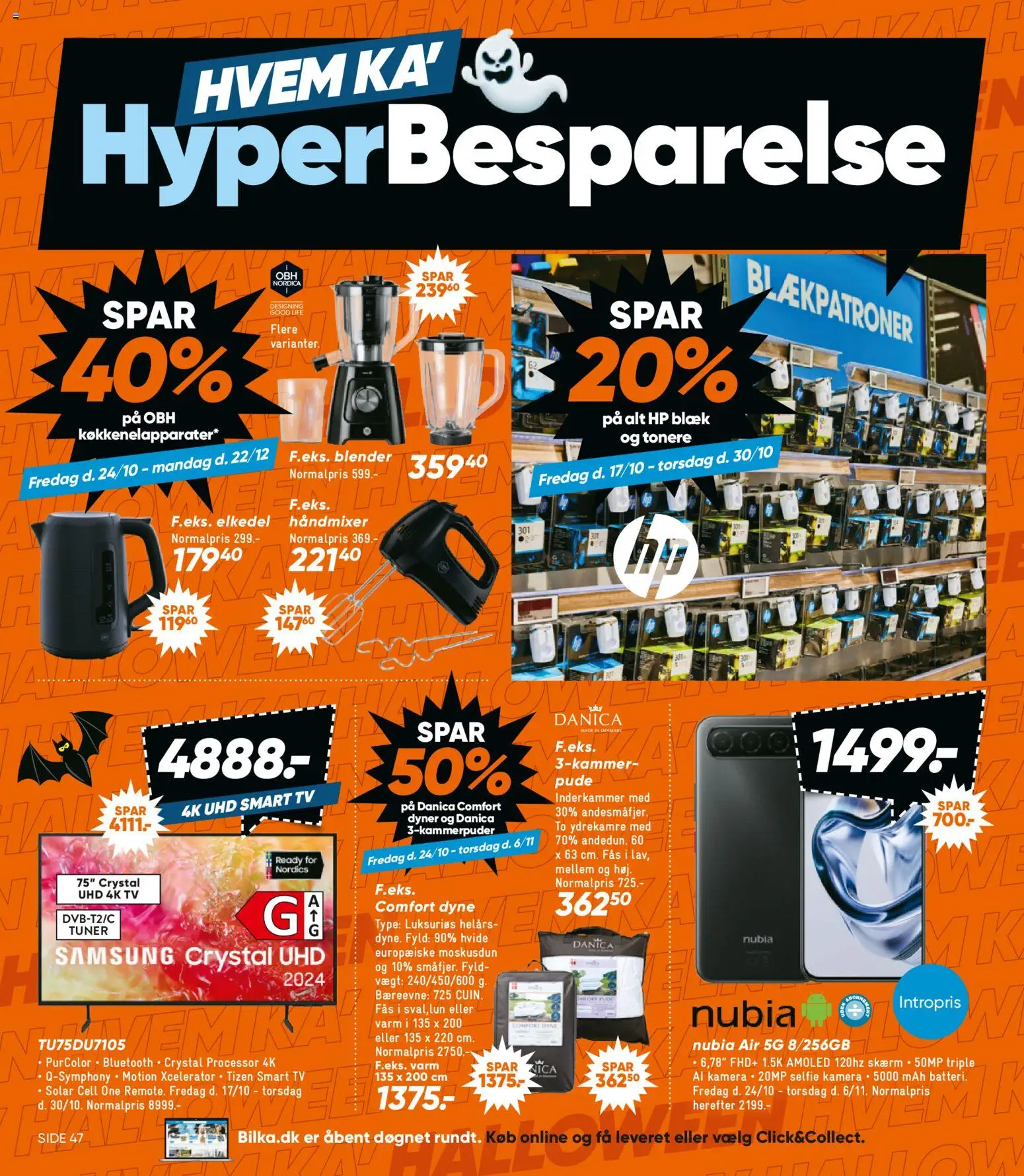 Bilka tilbudsavis – gyldig fra 24.10.2025 | Side: 2 | Produkter: Processor, Pude, Smart TV, TV