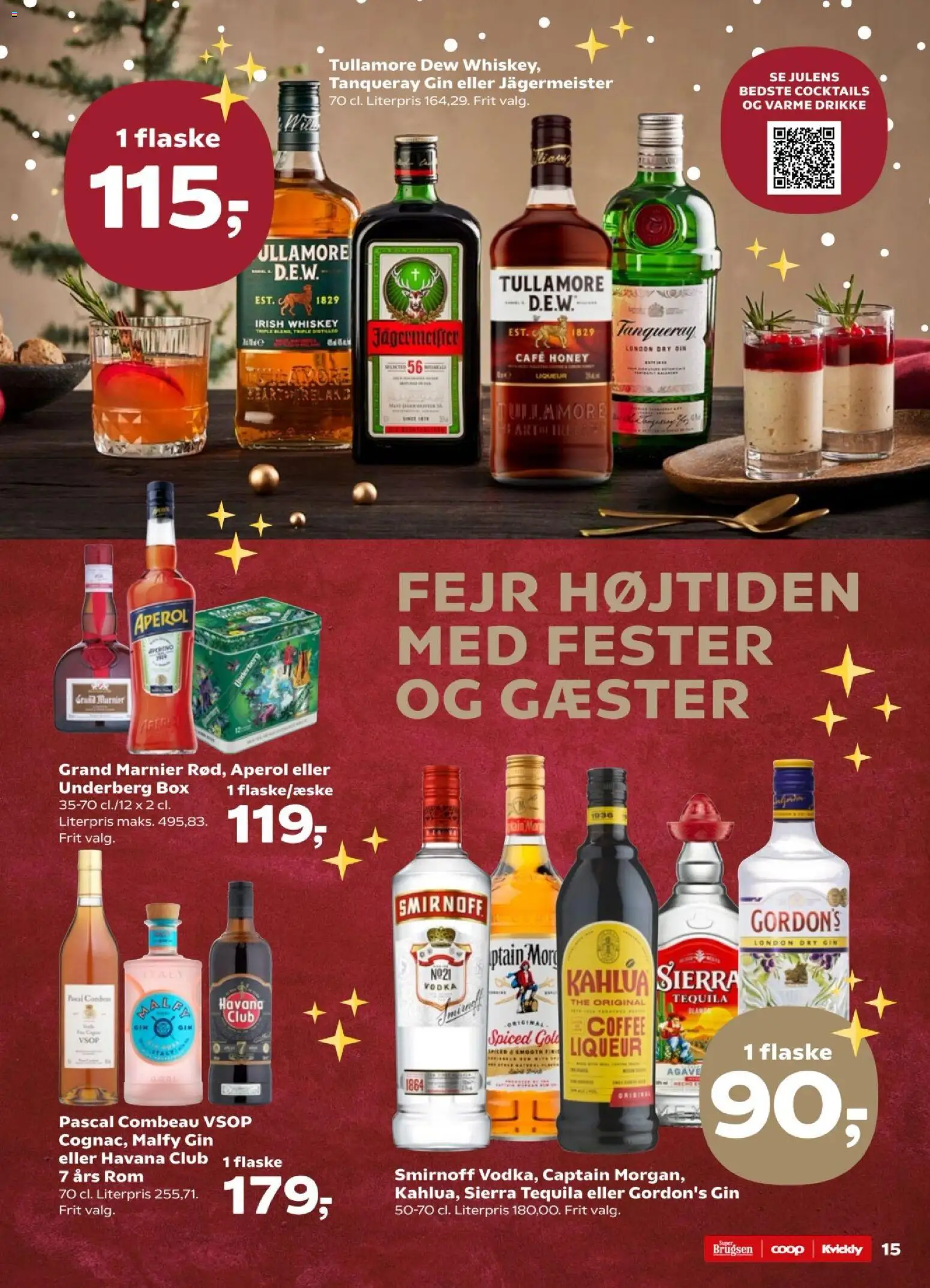 Super Brugsen tilbudsavis – gyldig fra 28.11.2025 | Side: 15 | Produkter: Nuggets de frango, Gin, Vodka, Rom