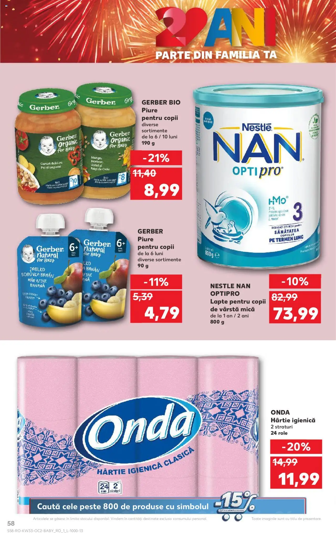 Kaufland RO akciós ujság - amely érvényes a következő dátumtól: 13.08.2025 | Oldal: 58 | Termékek: Banán