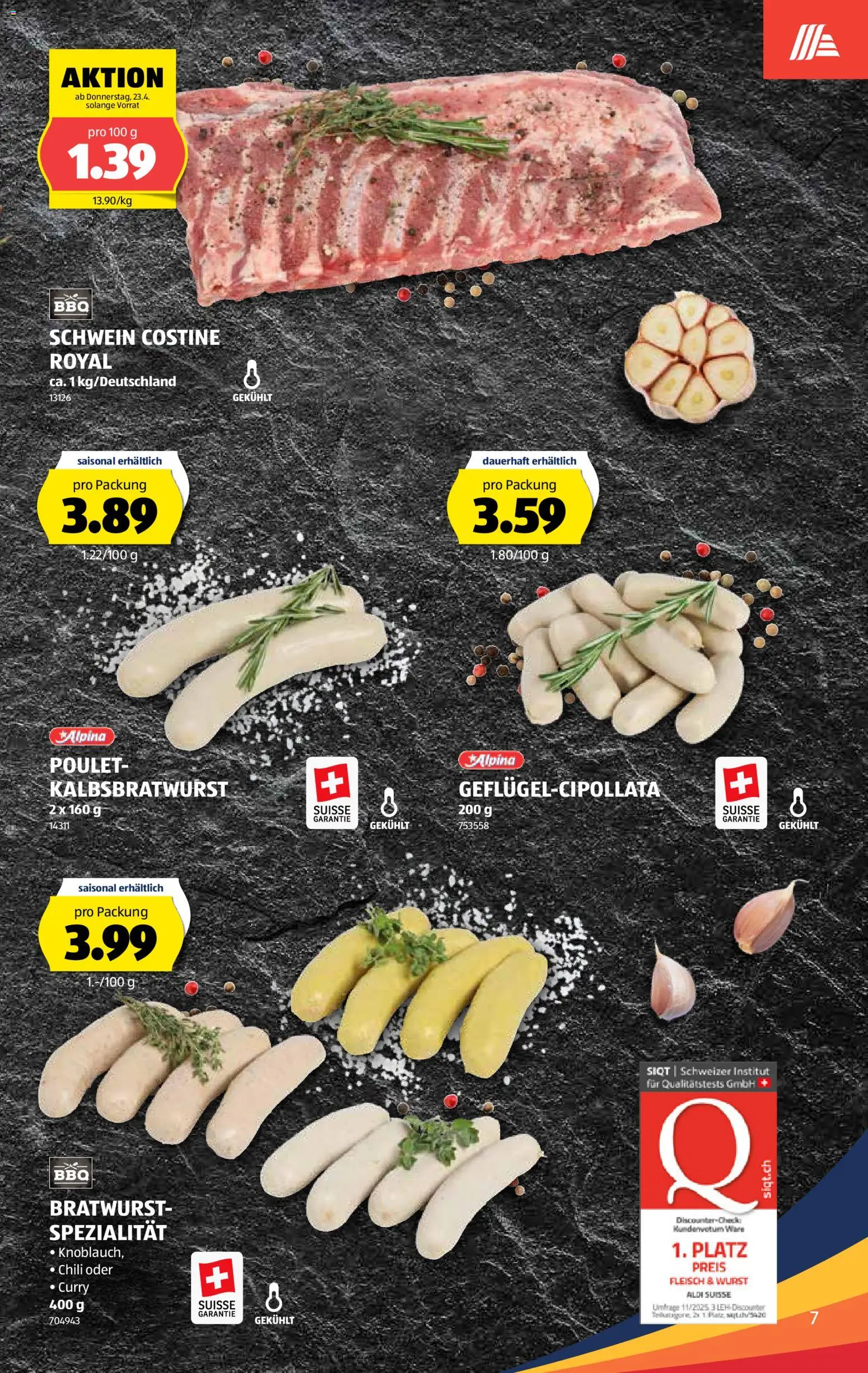 Aldi aktionen – gültig ab 23.04.2026 | Seite: 7 | Produkte: Chili, Wurst