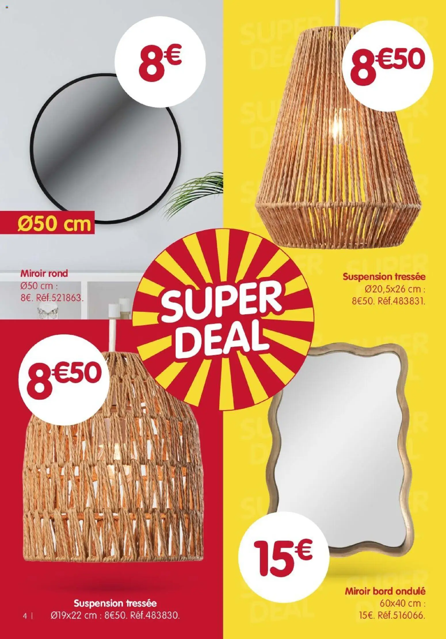 {H1} | Page: 4 | Produits: Suspension, Miroir