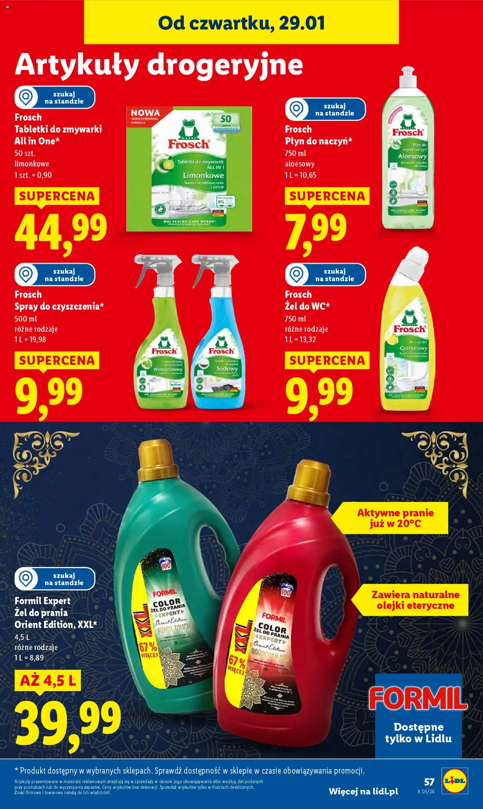 Lidl Gazetka od 29.01.2026 | Strona: 57 | Produkty: Detergent, Tabletki do zmywarki