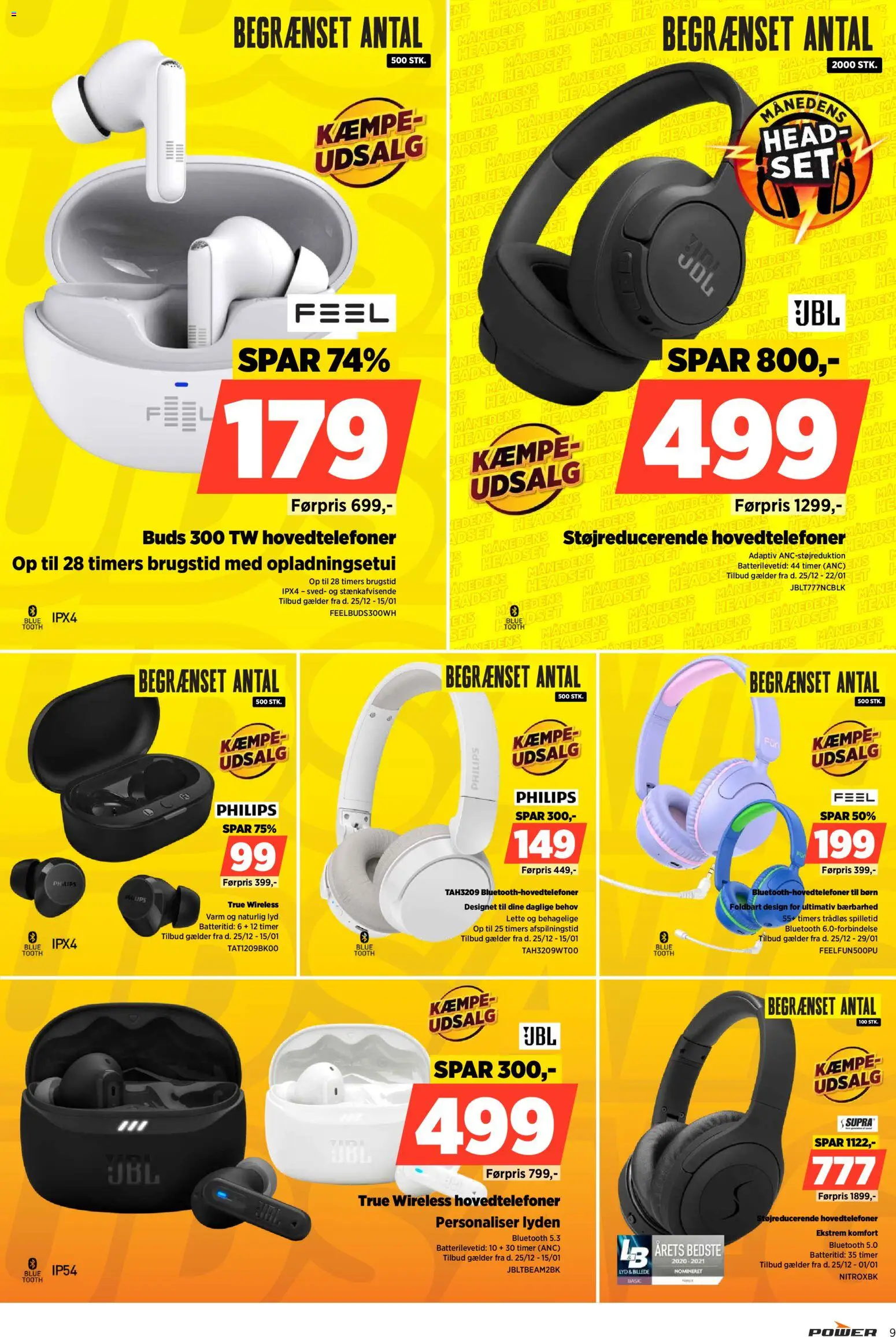 Power tilbudsavis – gyldig fra 25.12.2025 | Side: 9 | Produkter: Lyd, Hovedtelefoner
