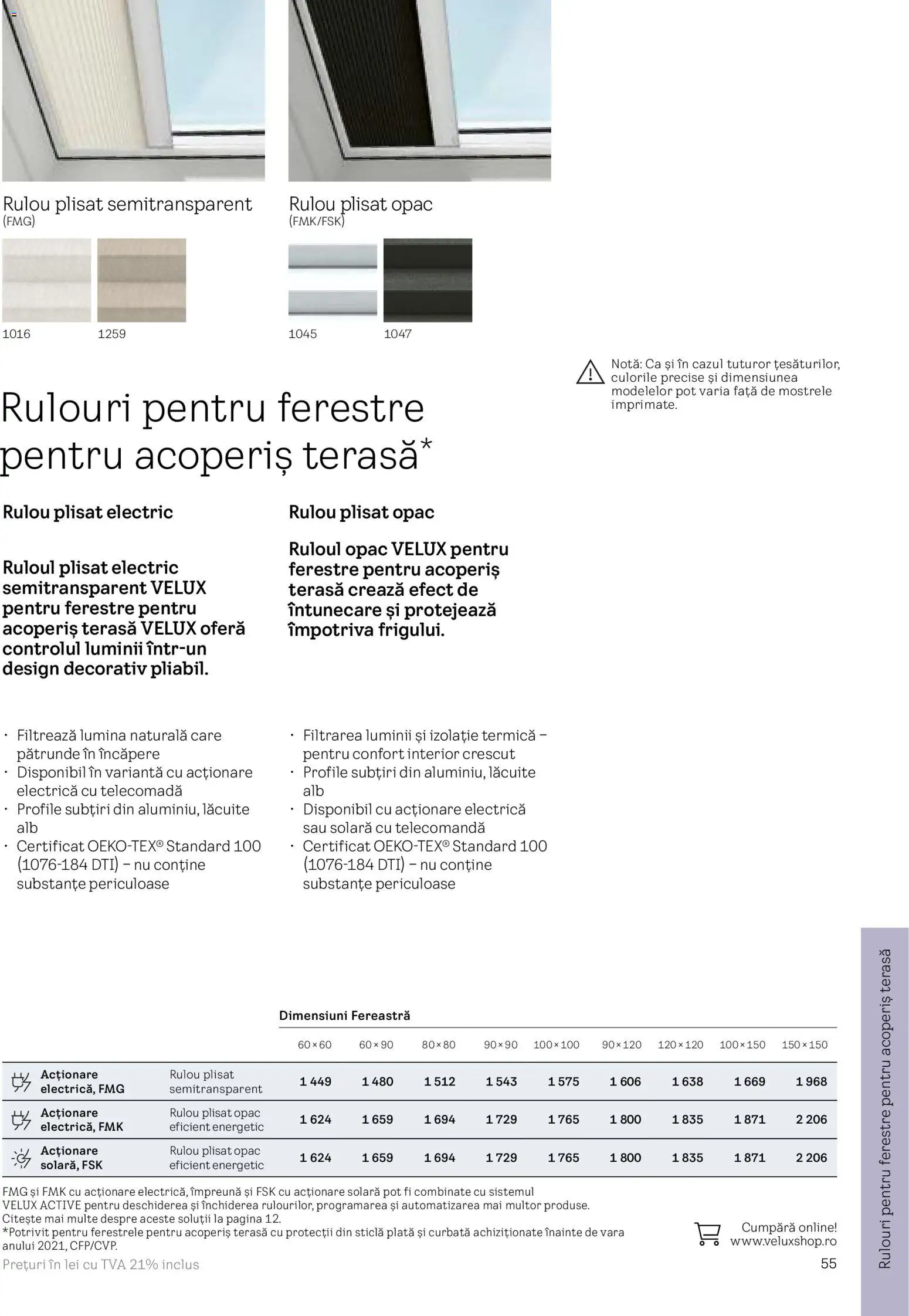 Noul catalog Velux – valabil de la 03.02.2026 | Pagină: 55 | Produse: Tavuk suyu, Fereastră