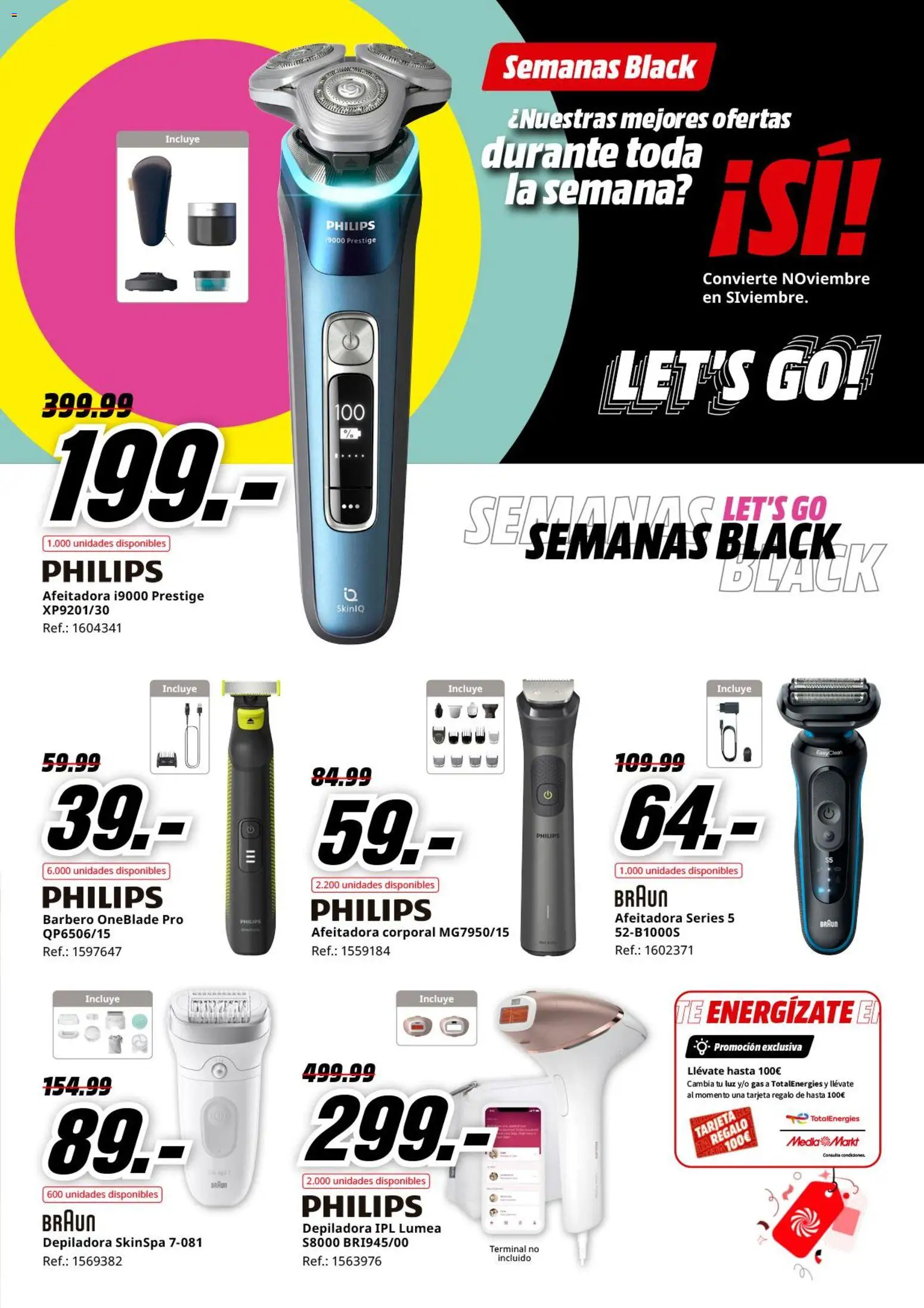 Media Markt Black Friday │ válido desde el 03.11.2025 | Página: 8 | Productos: Té, Afeitadora, Depiladora